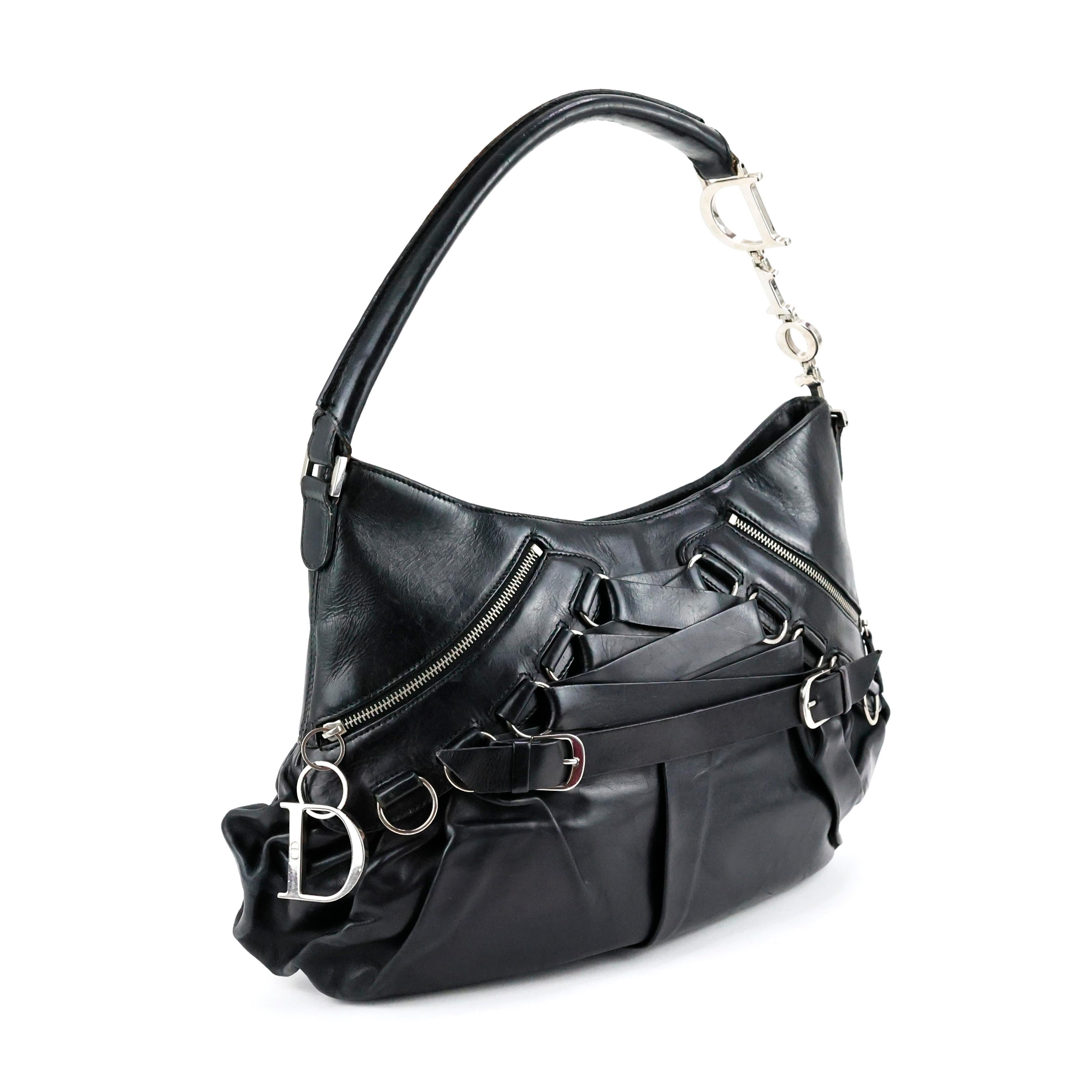 Christian Dior by John Galliano ballet / corset bag in black leather 2