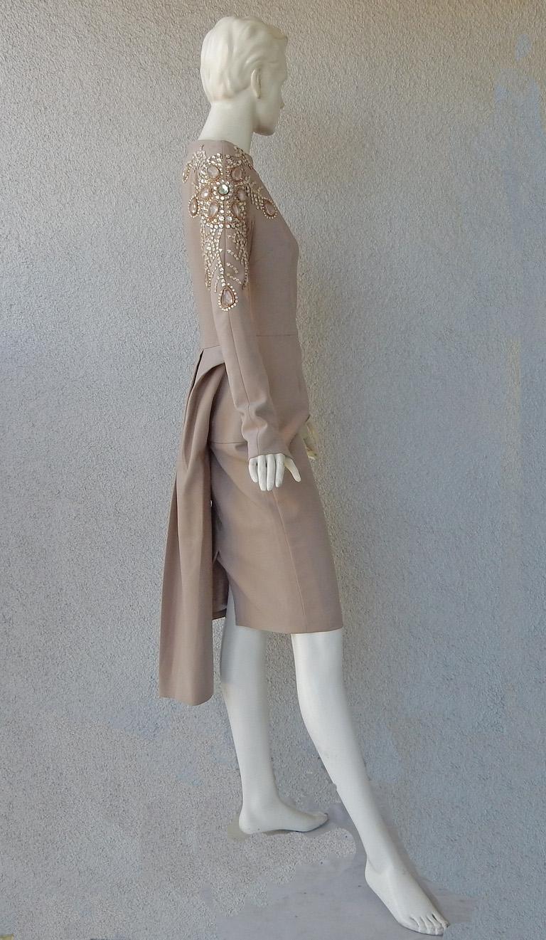 Christian Dior par John Galliano - Robe bustier à manches longues et col Batteau en vente 1