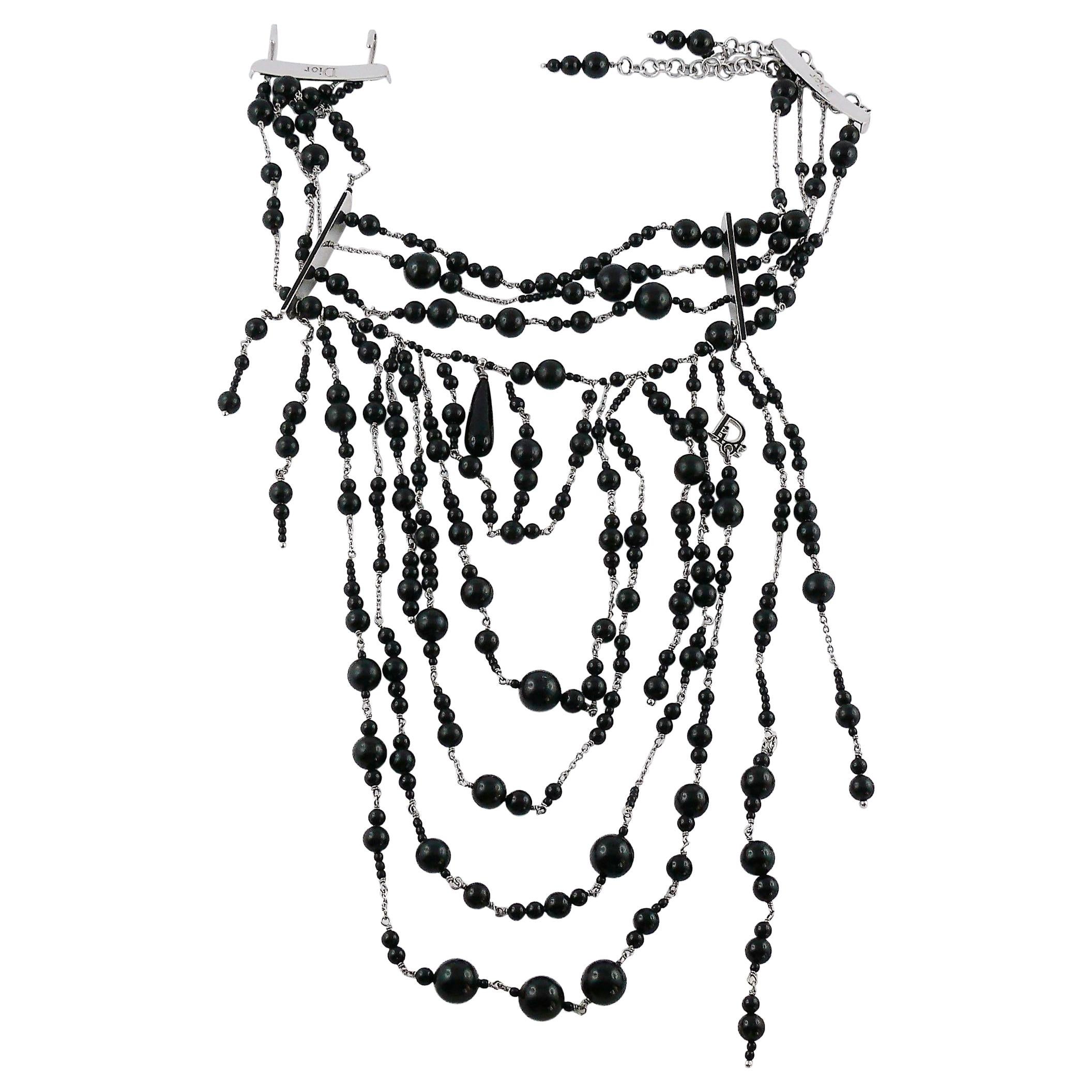 Christian Dior Beaded Choker Necklace