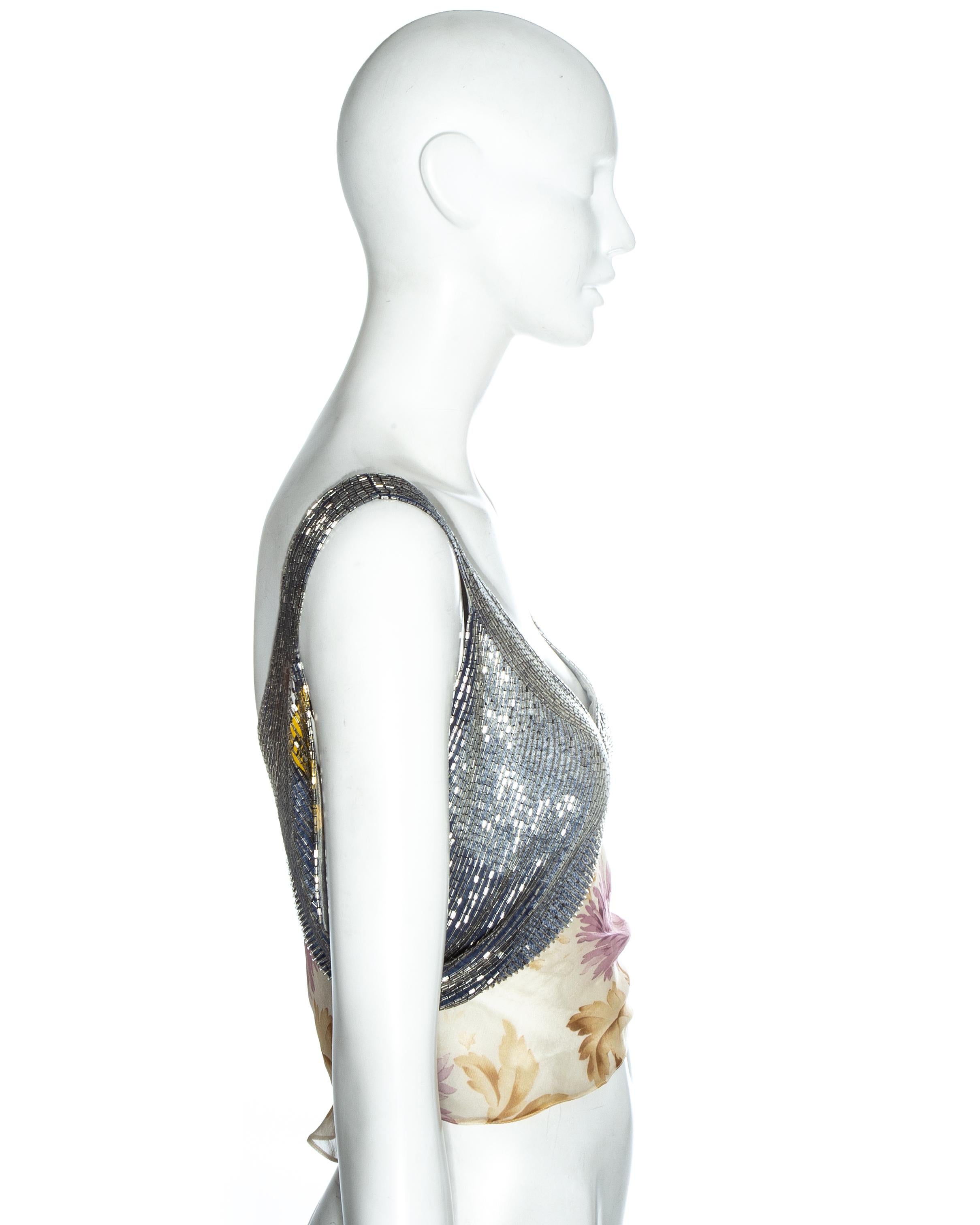 Christian Dior by John Galliano beaded silk evening vest, fw 2001 2