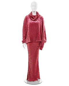Christian Dior by John Galliano bias cut evening dress and sweater, fw 2000