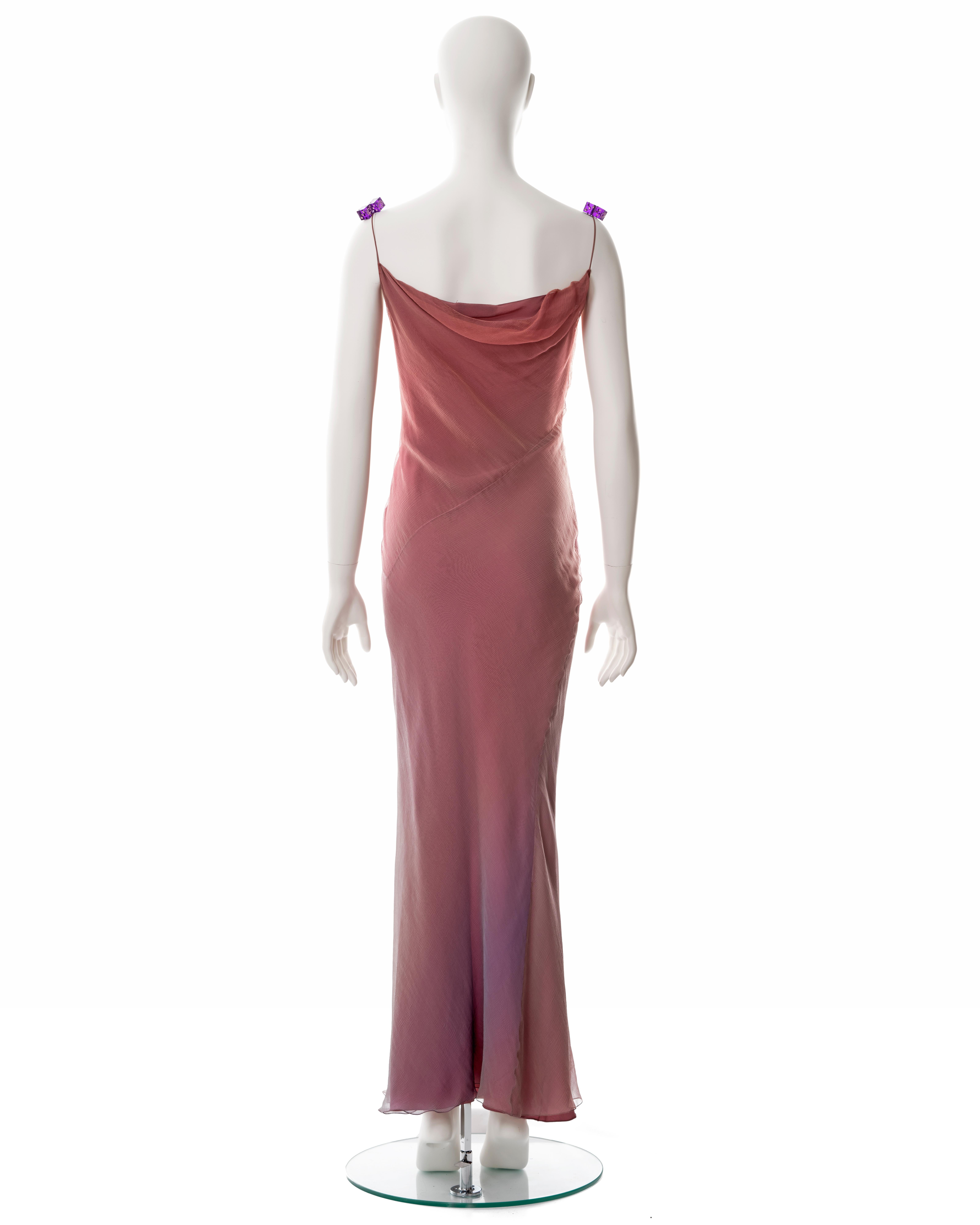 Christian Dior by John Galliano bias cut silk evening dress with shawl, fw 2004 4