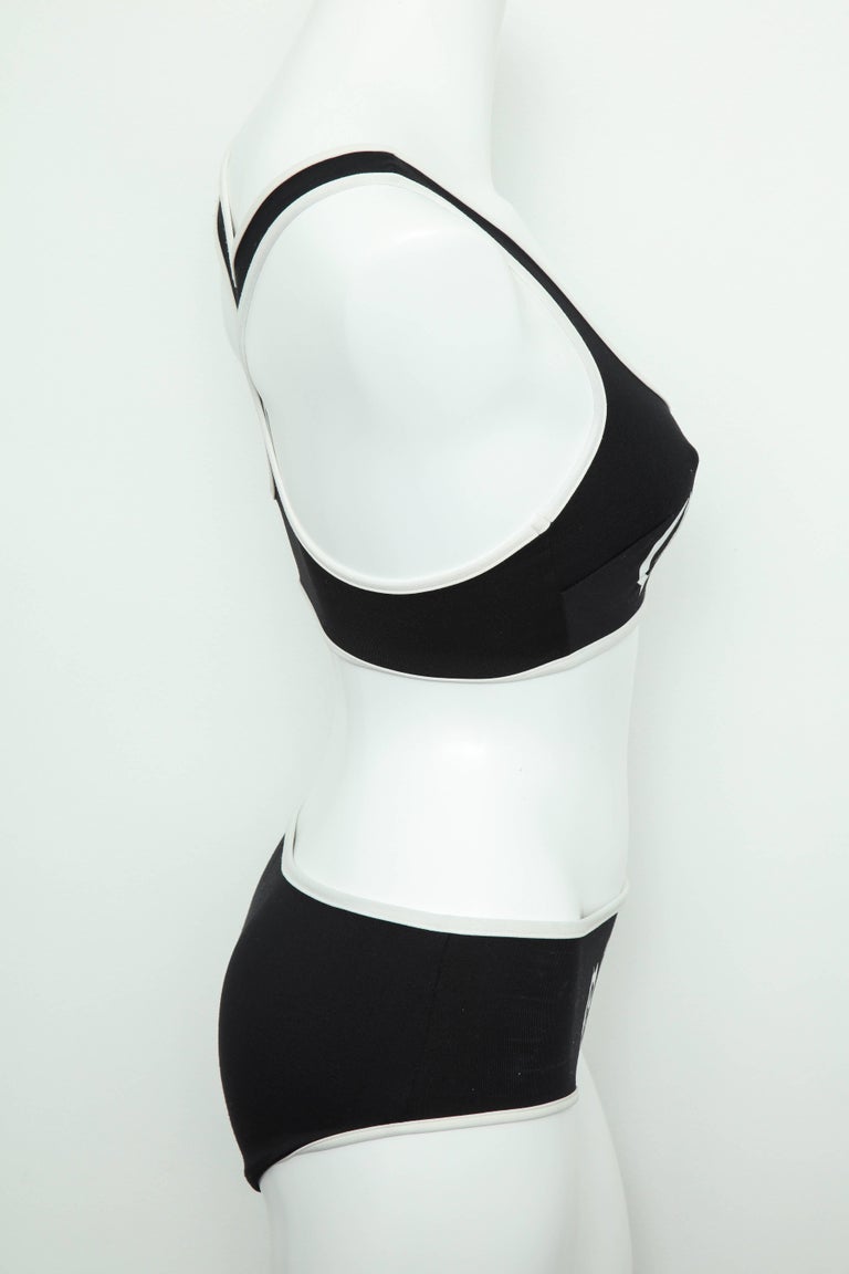 Women's Christian Dior by John Galliano Black and White Bikini  For Sale