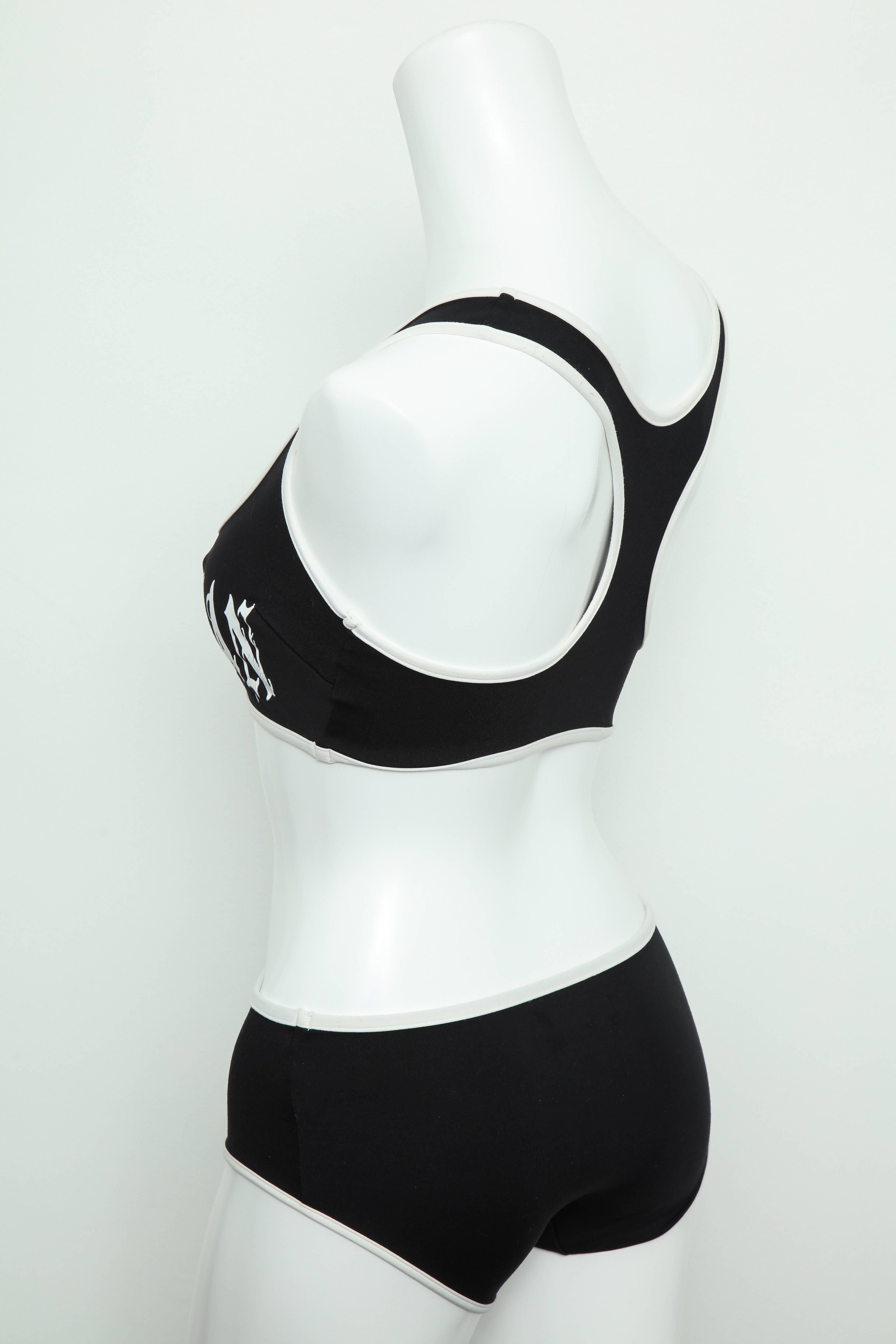 Christian Dior by John Galliano Black and White Bikini  For Sale 2