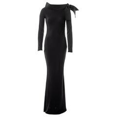 Christian Dior by John Galliano black bias cut crêpe evening dress, fw 1999