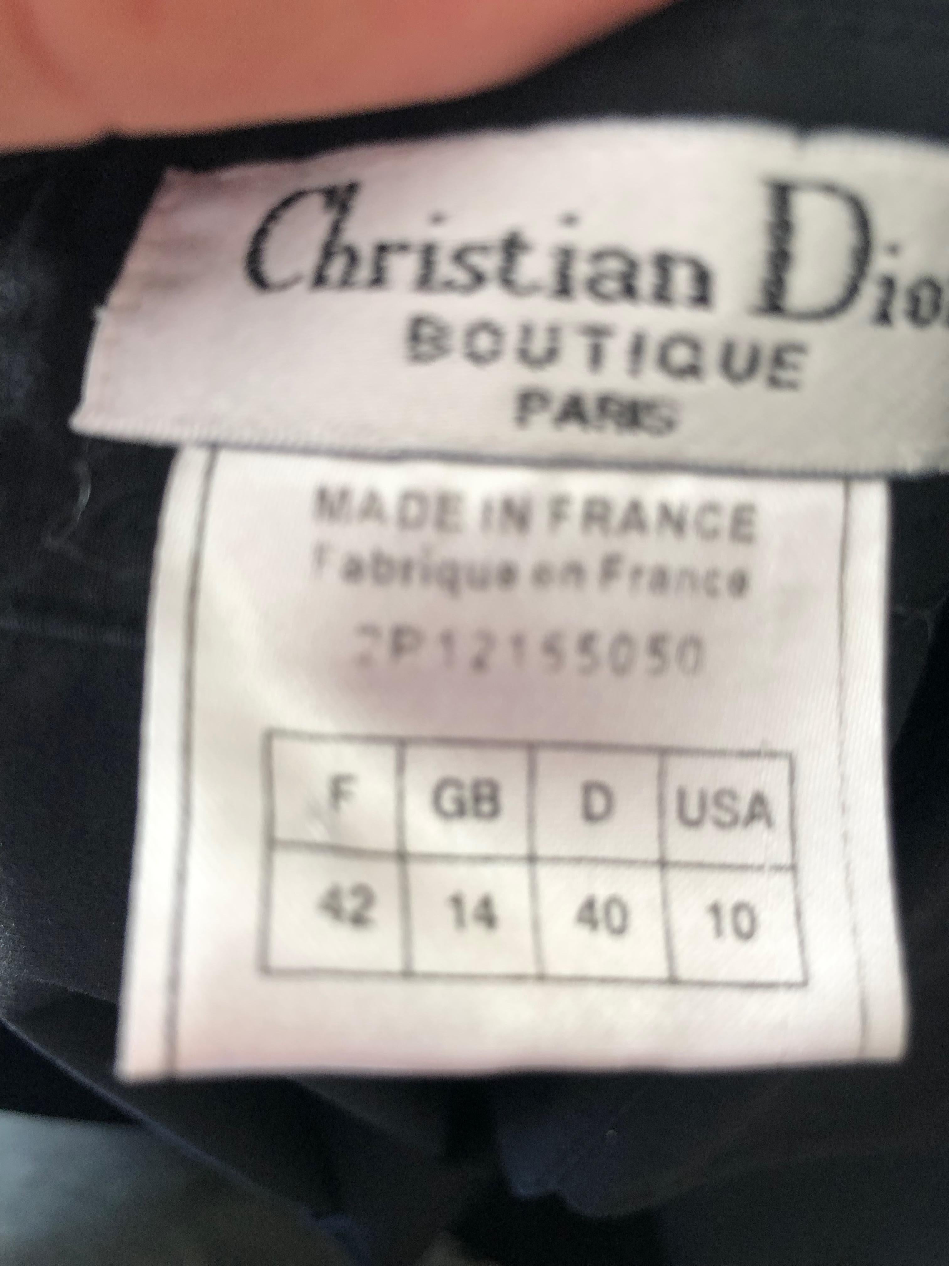 Christian Dior by John Galliano Black Button Up Top with Lace Up Details For Sale 1