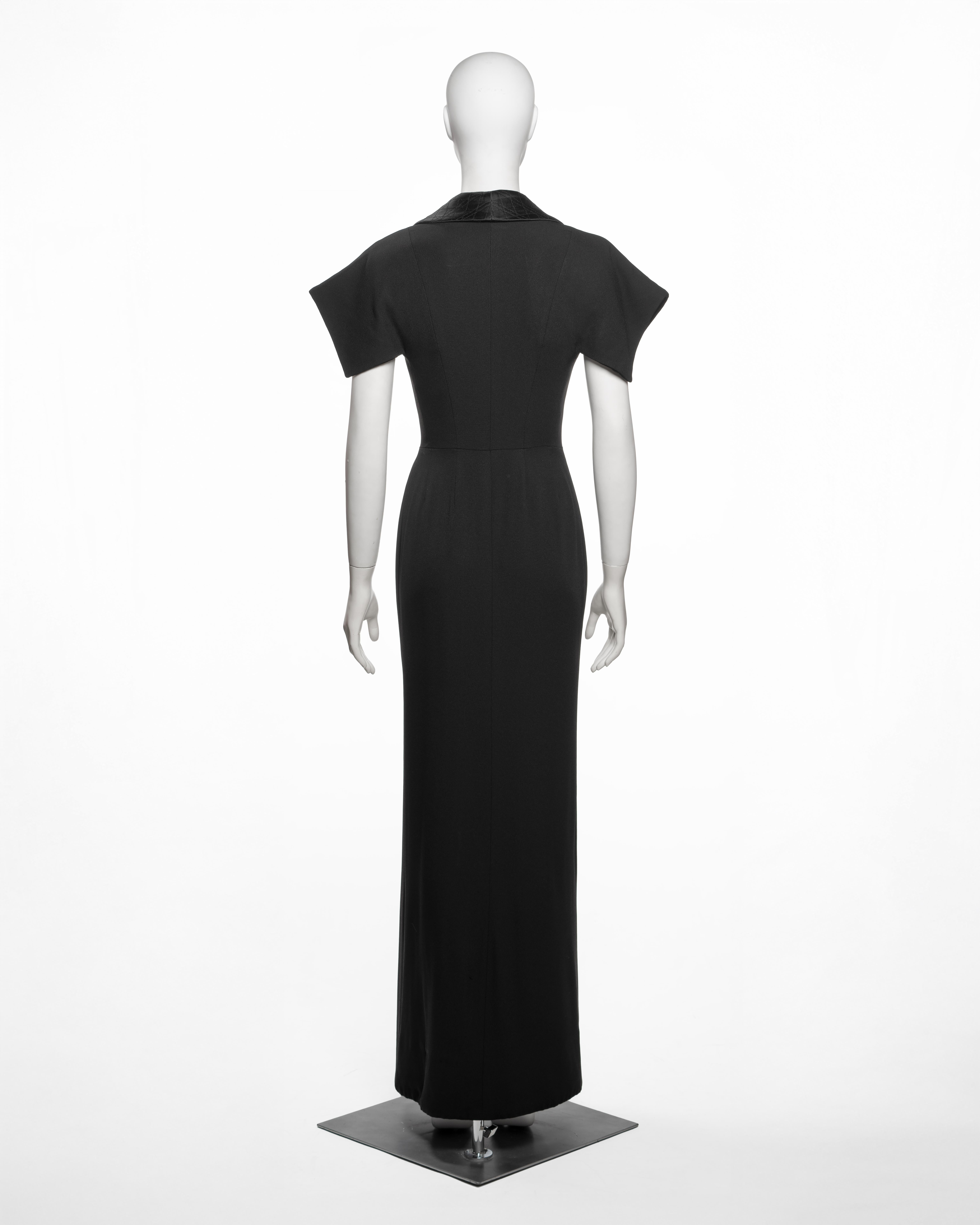 Christian Dior by John Galliano Schwarzes Abendkleid aus Krepp, Herbst/Winter 1997 im Angebot 7
