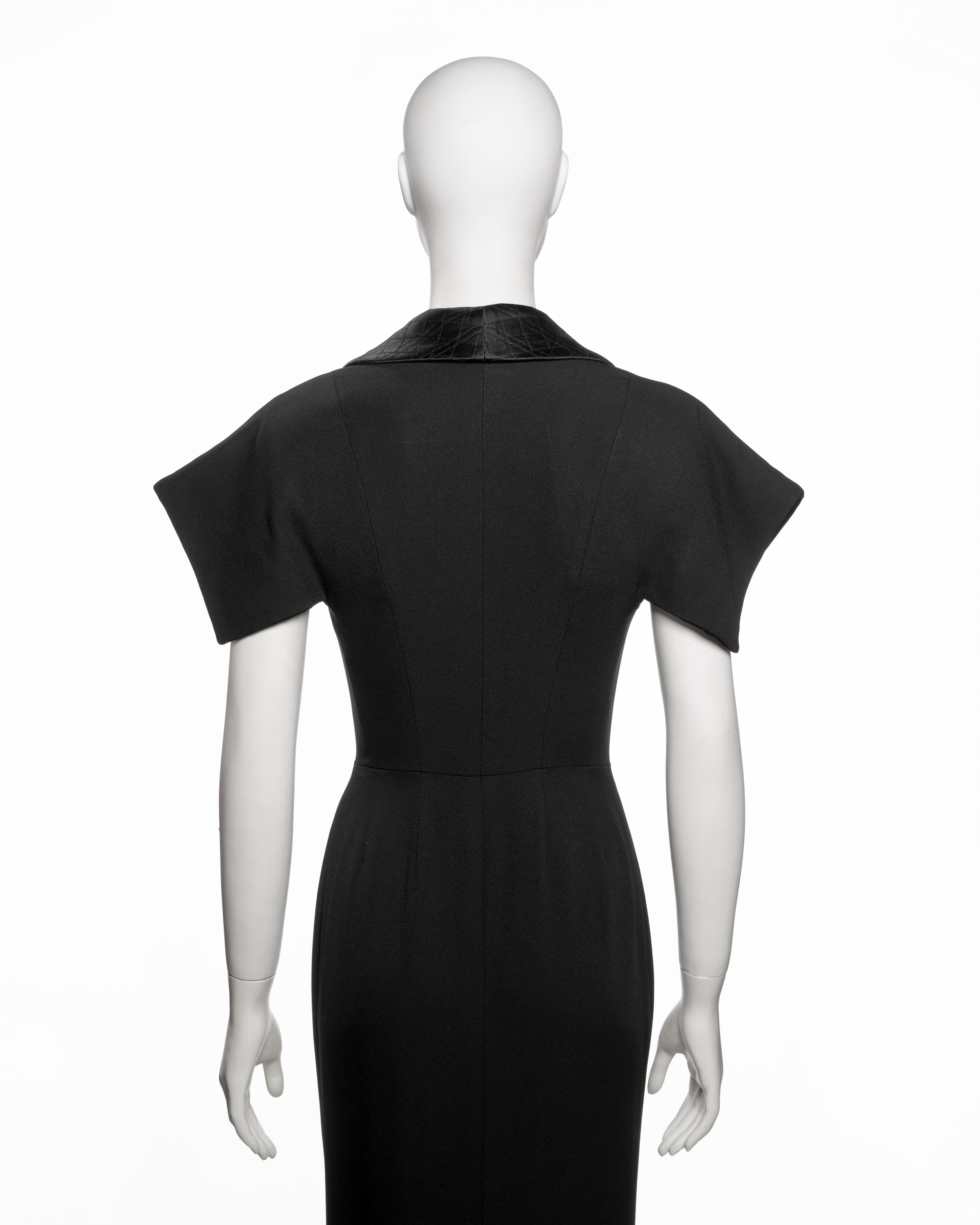 Christian Dior by John Galliano Schwarzes Abendkleid aus Krepp, Herbst/Winter 1997 im Angebot 8