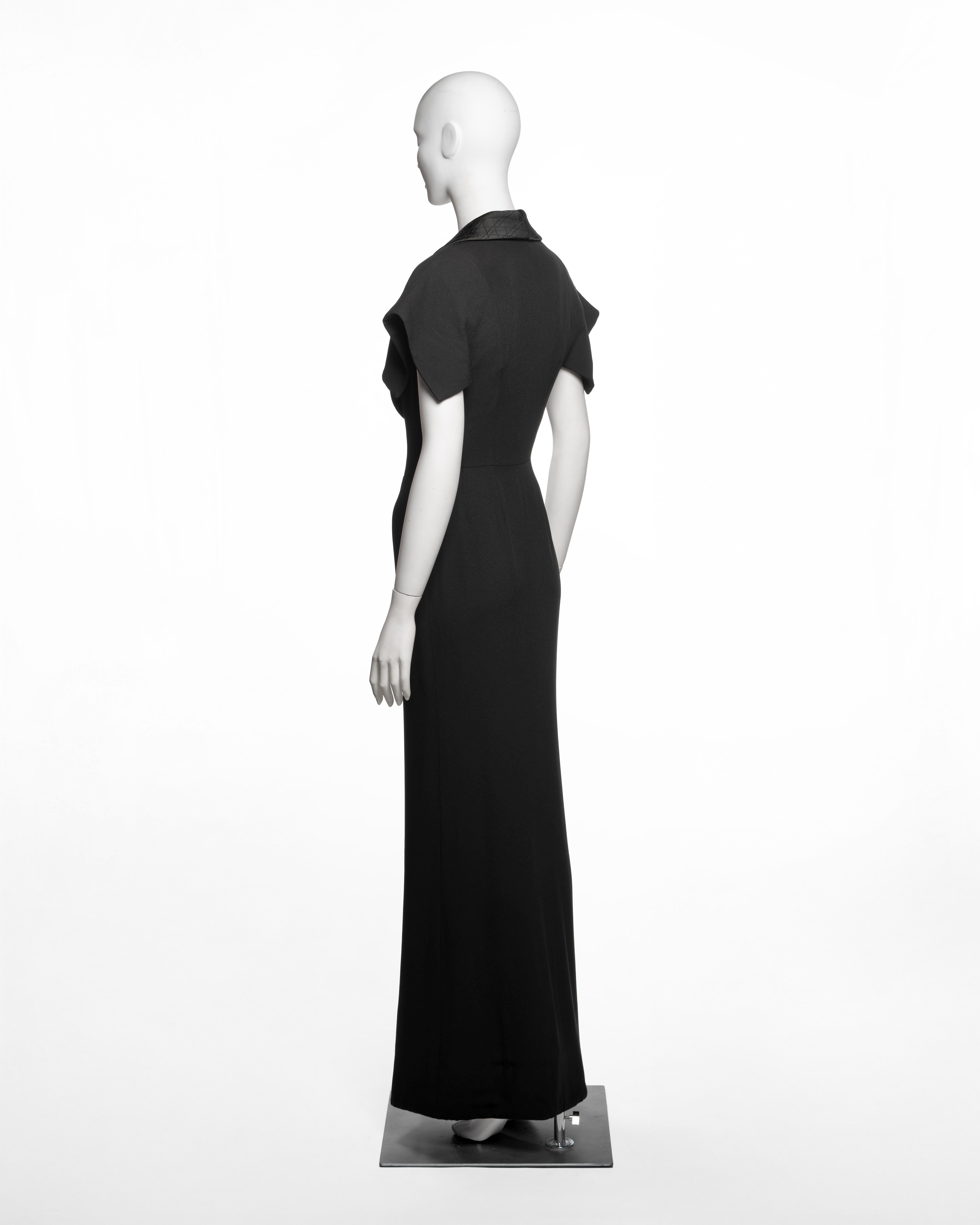 Christian Dior by John Galliano Schwarzes Abendkleid aus Krepp, Herbst/Winter 1997 im Angebot 9