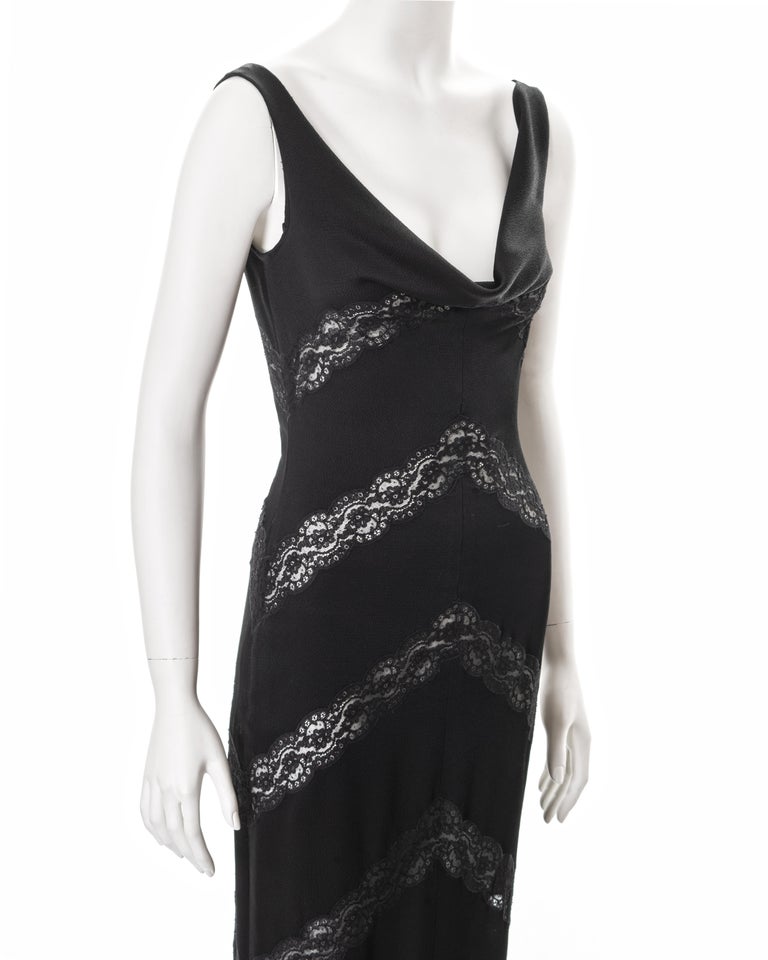 1990s Black Silk & Lace Galliano for Dior Top