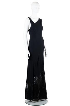Christian Dior by John Galliano Black Evening Gown with Sequins 2007