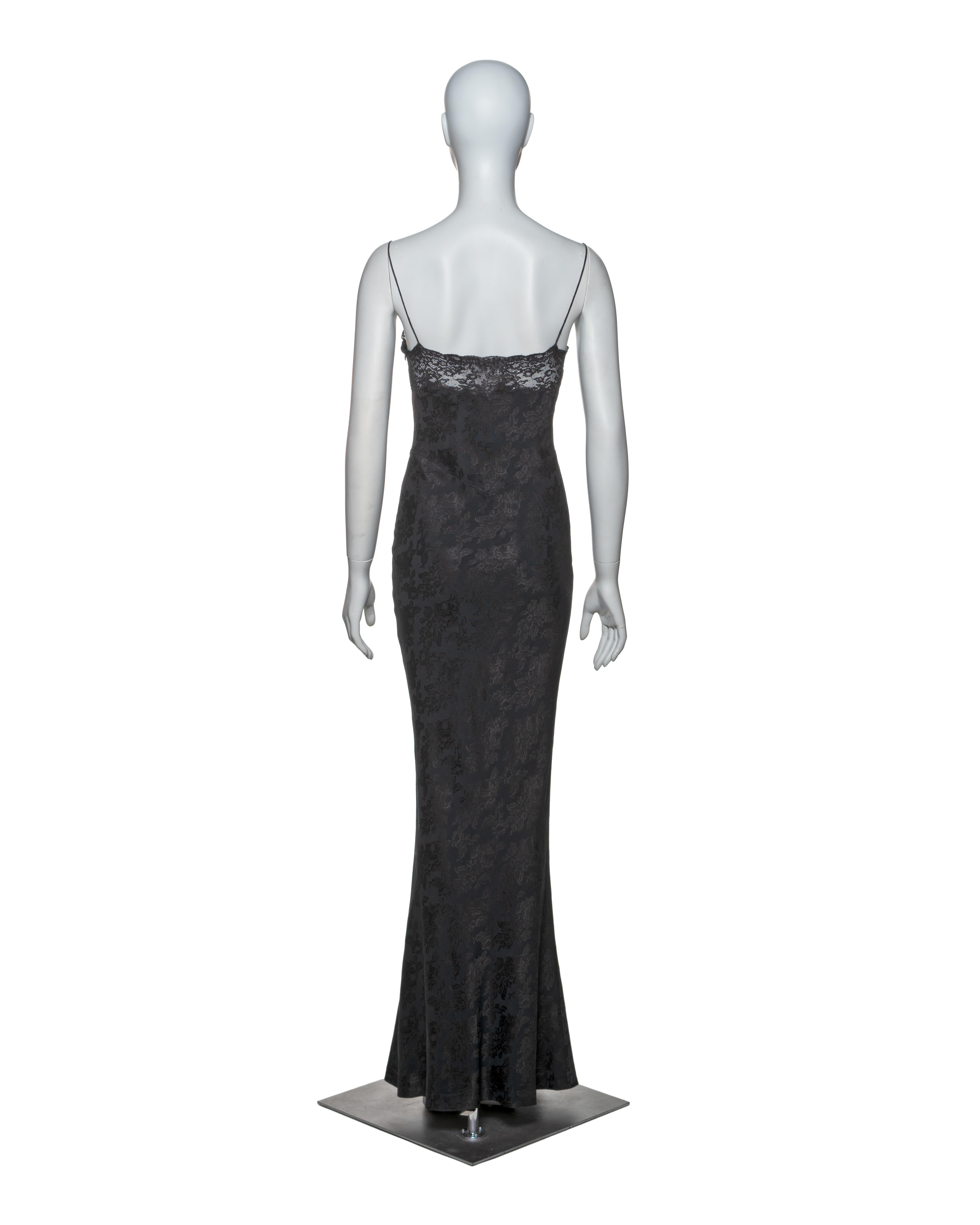 Christian Dior by John Galliano Black Jacquard Coat & Dress Ensemble, FW 1998 10