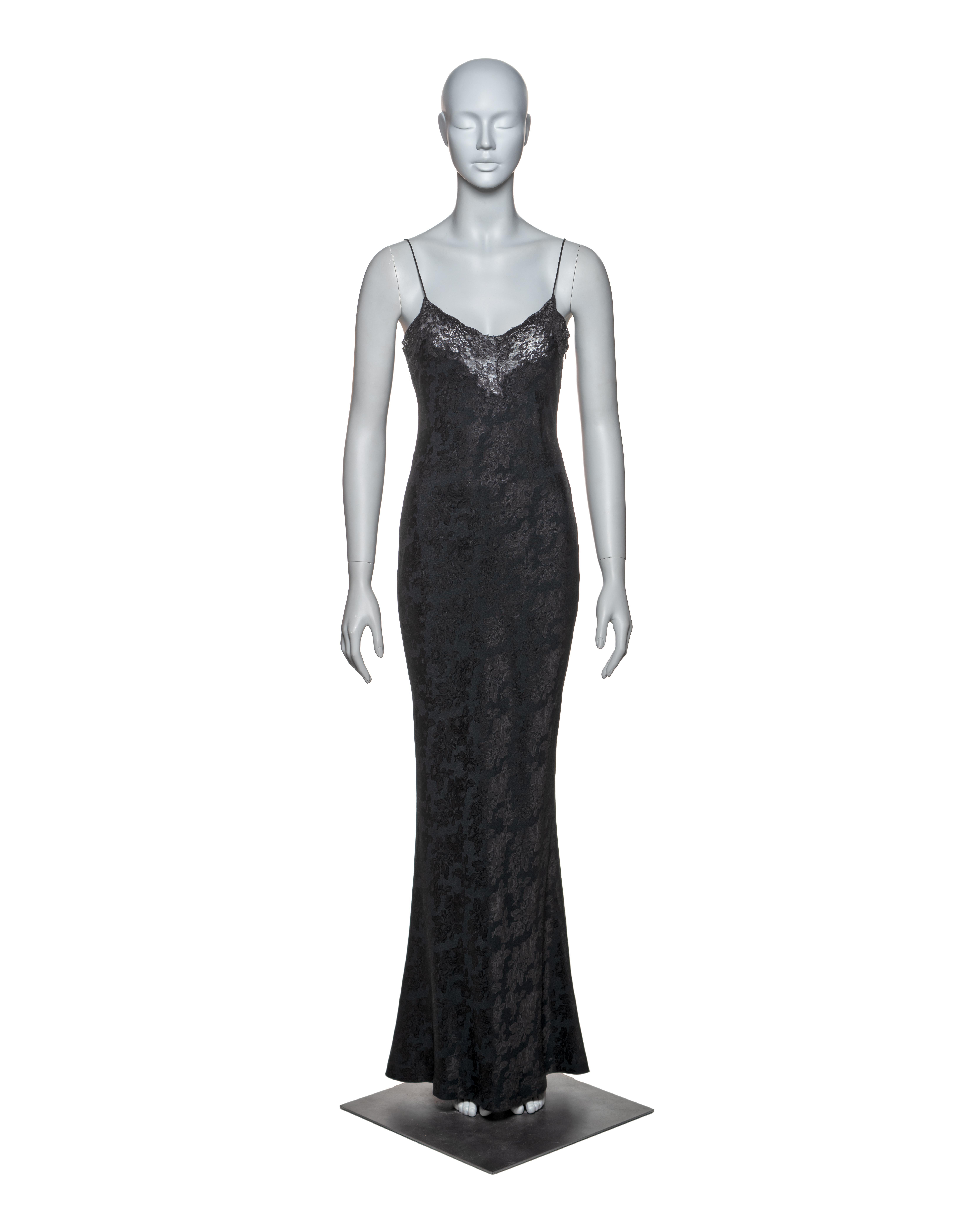 Christian Dior by John Galliano Black Jacquard Coat & Dress Ensemble, FW 1998 3