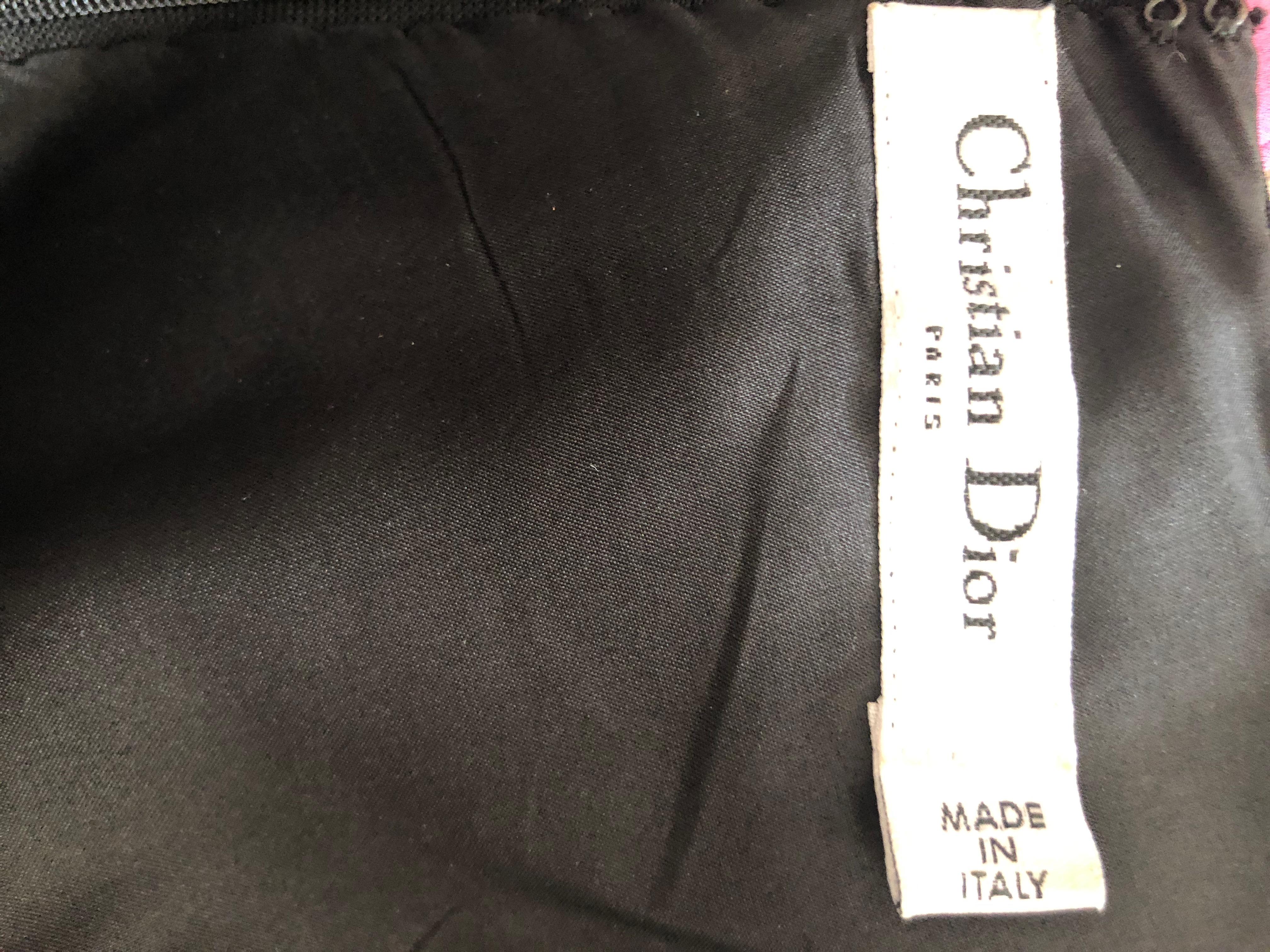 Christian Dior by John Galliano Black Jewel Embellished Cocktail Dress For Sale 6
