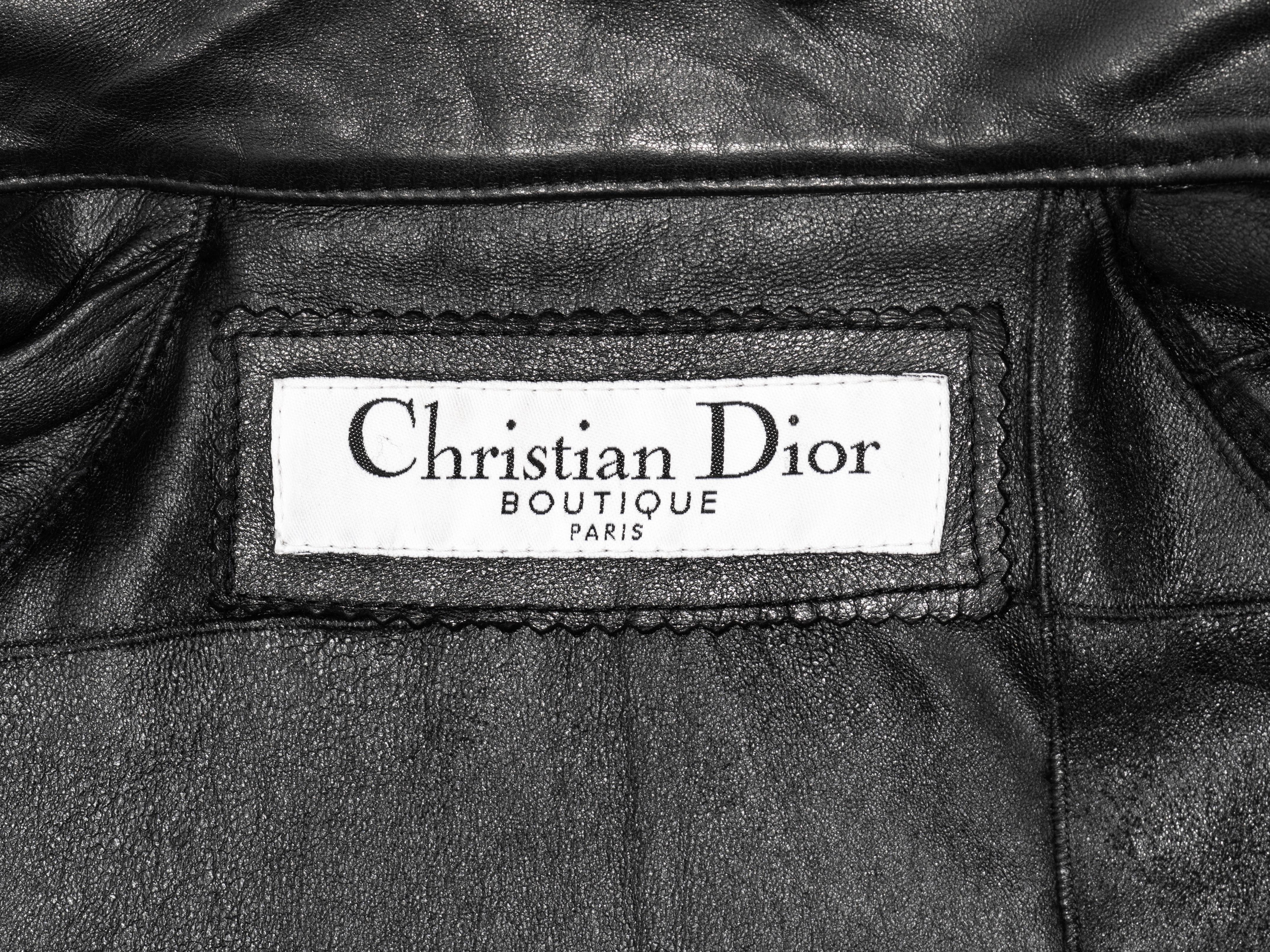 Christian Dior by John Galliano black leather and fur gillet, fw 2003 For Sale 3