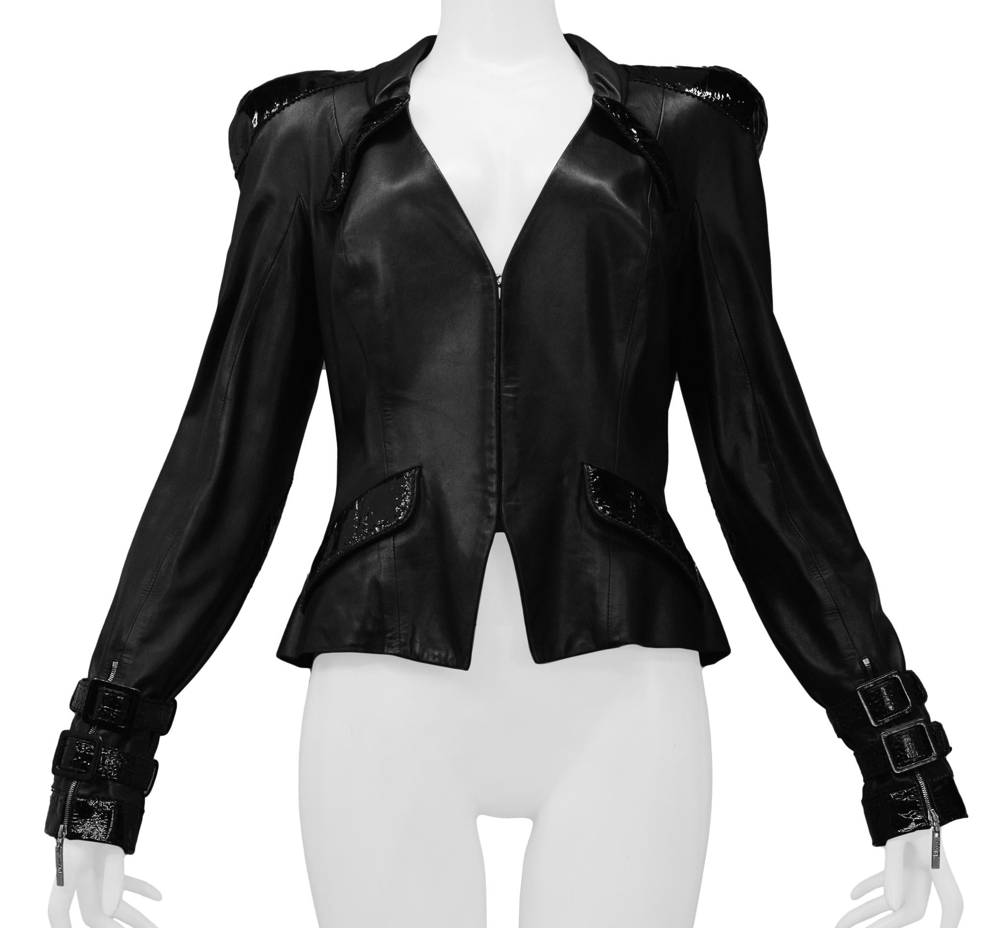 dior leather jacket