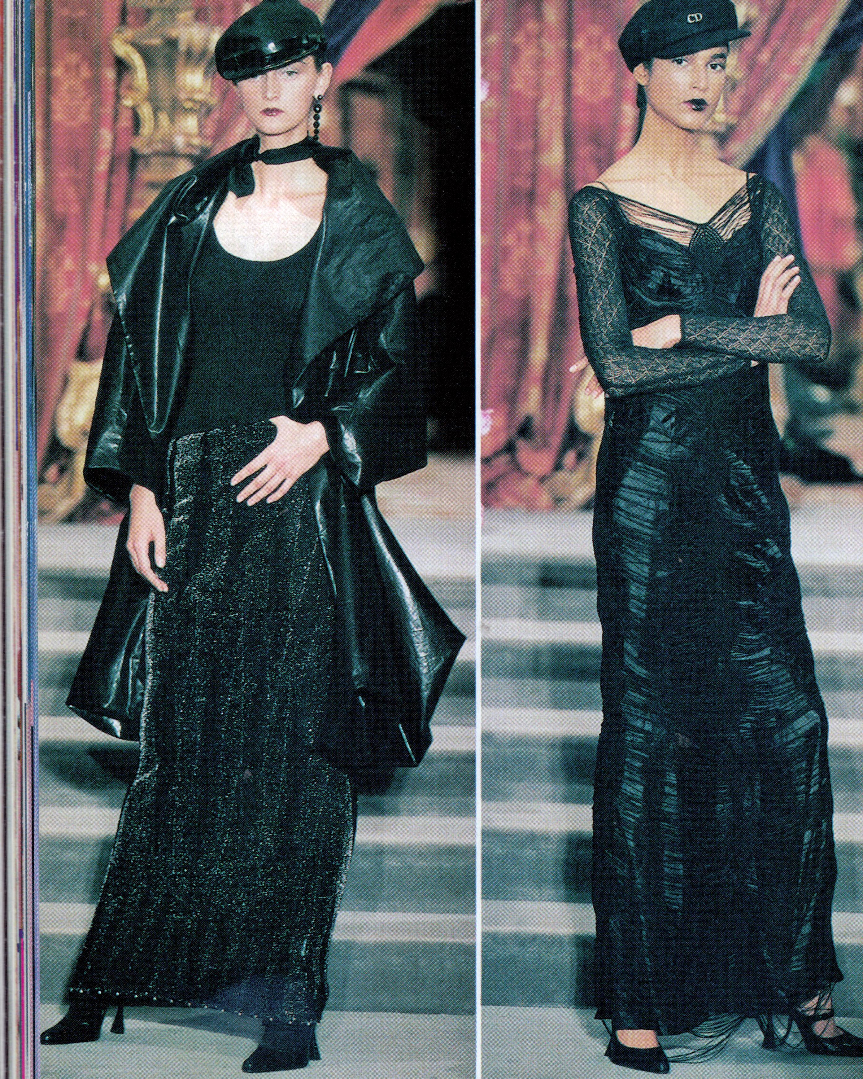 Christian Dior by John Galliano black lurex evening dress and coat, ss 1999 In Excellent Condition For Sale In London, GB