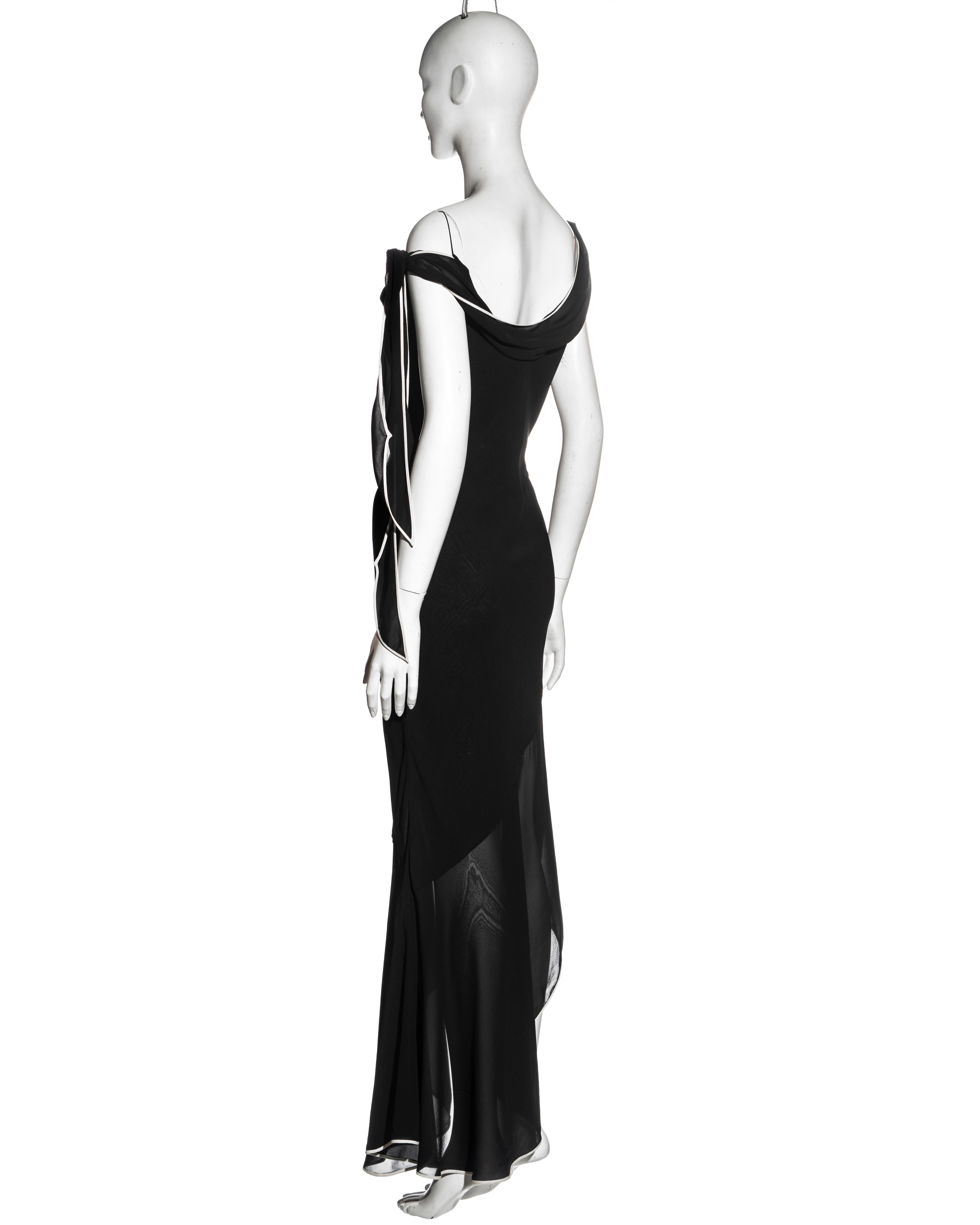 Christian Dior by John Galliano black silk bias cut evening dress, ss 2005 In Excellent Condition For Sale In London, GB