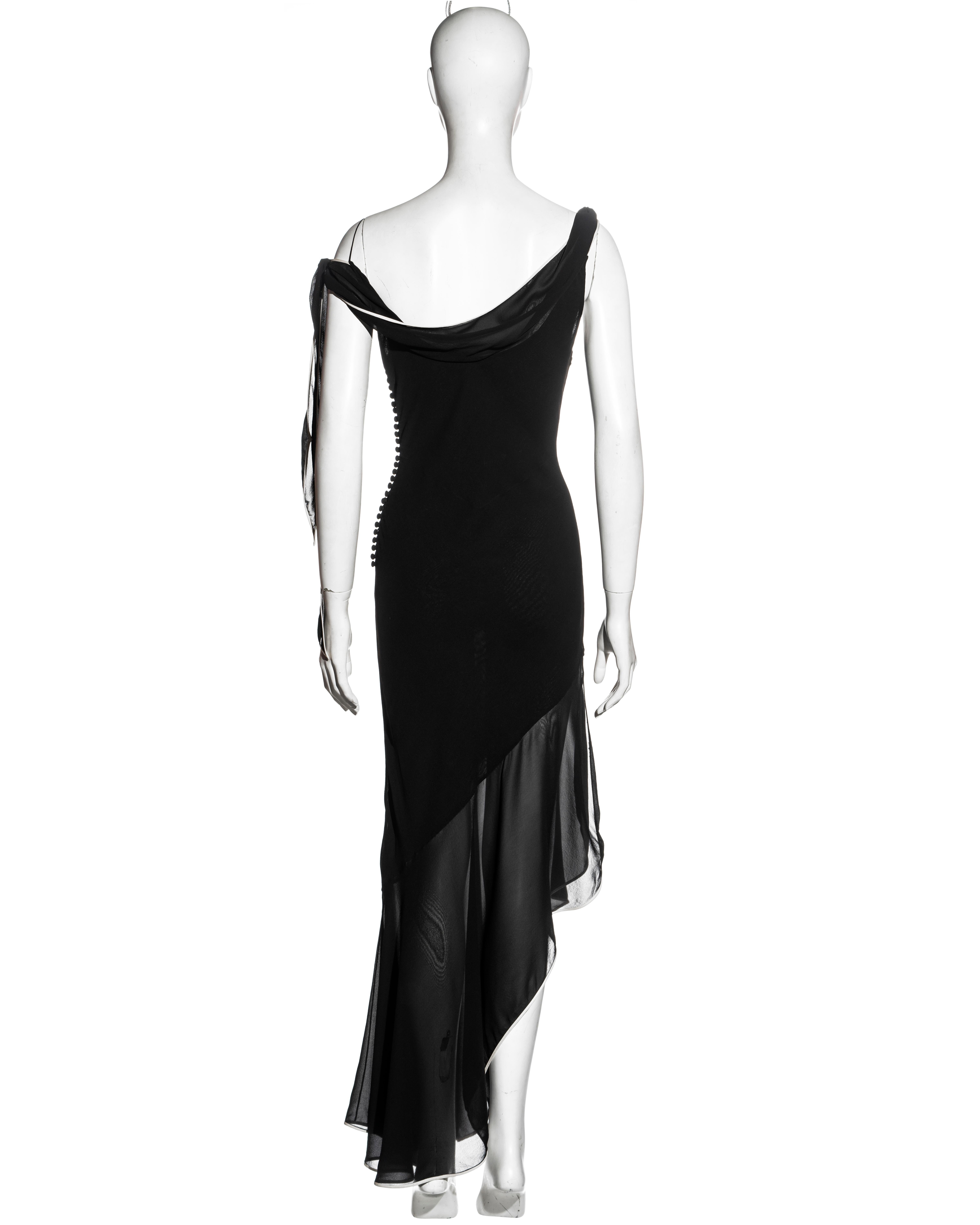 Women's or Men's Christian Dior by John Galliano black silk bias cut evening dress, ss 2005 For Sale