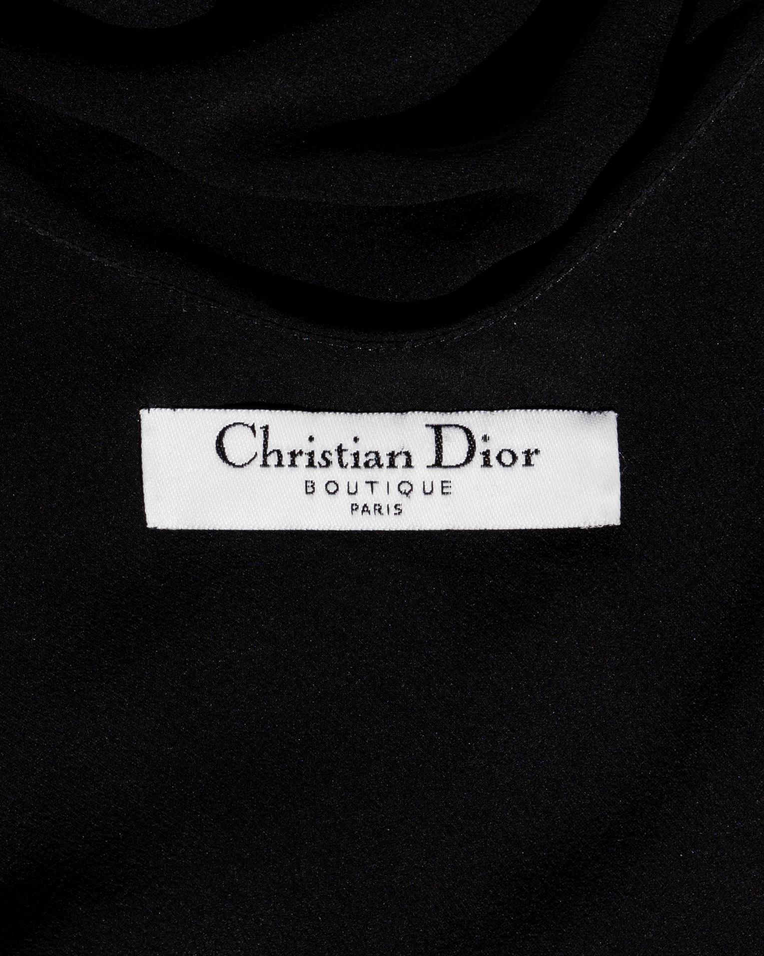 Christian Dior by John Galliano black silk bias cut evening dress, ss 2005 For Sale 1