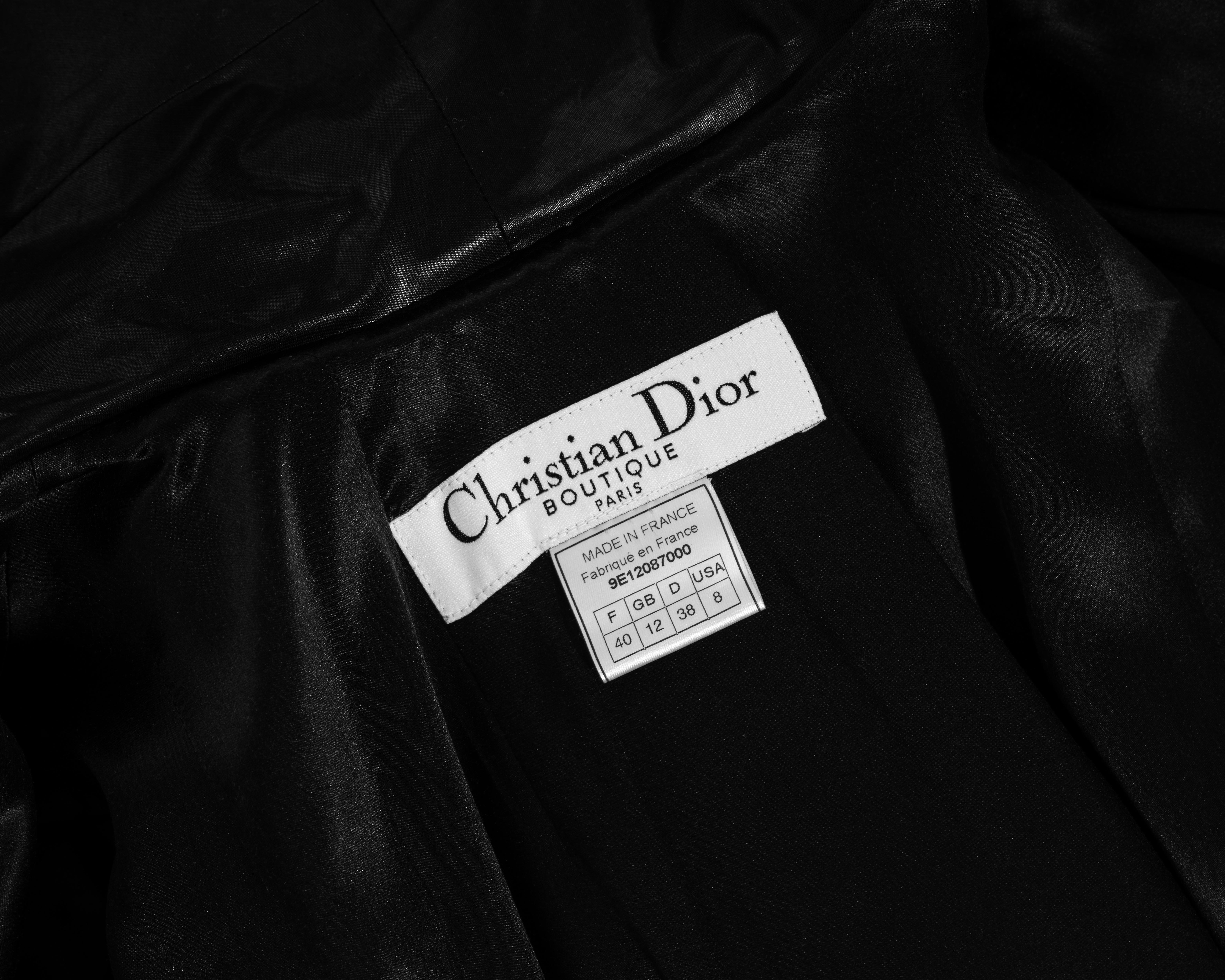 Christian Dior by John Galliano black silk bustled opera coat, ss 1999 1
