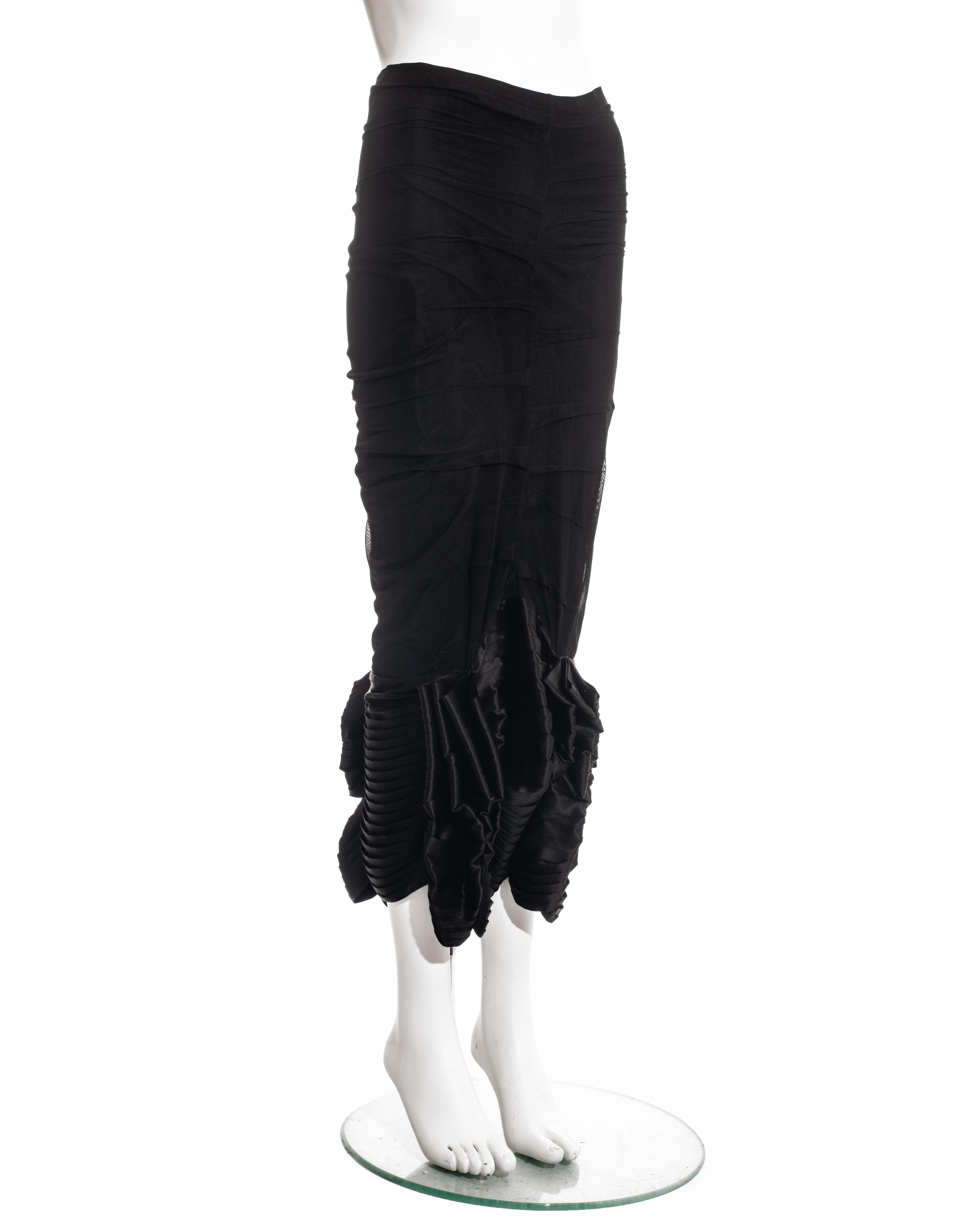 Christian Dior by John Galliano black silk fishtail skirt, ss 2003 For ...