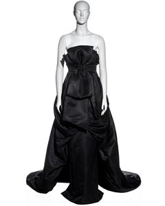 Christian Dior by John Galliano black silk strapless trained gown,  fw 2008