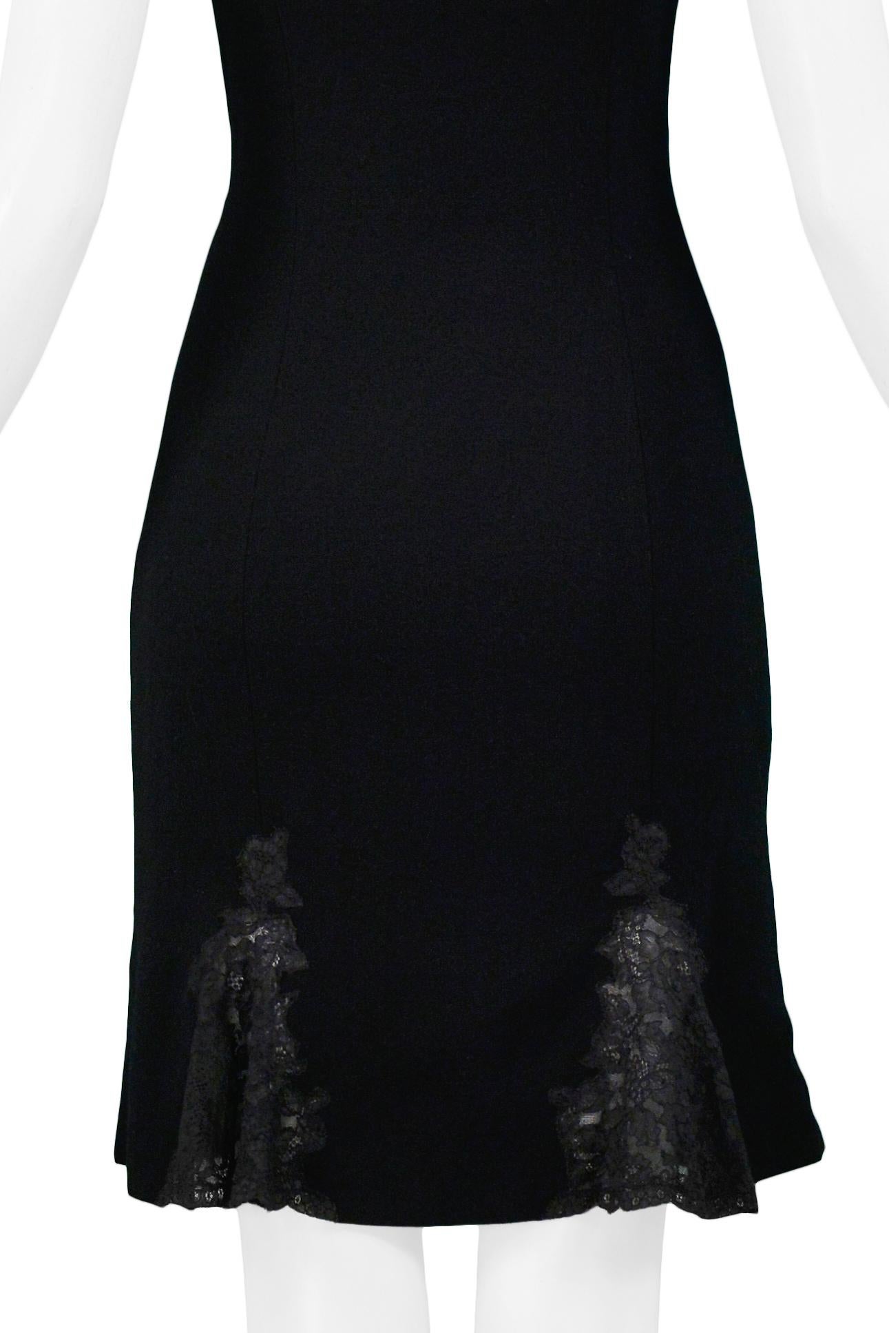 Christian Dior By John Galliano - Robe-culotte noire à empiècements en dentelle en vente 2