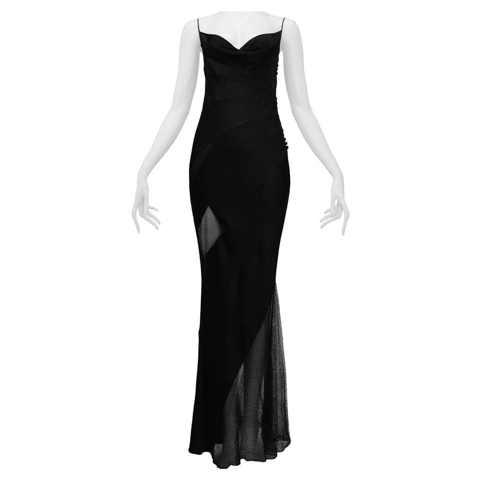 Vintage Halston Beaded Black Jersey Evening Gown For Sale at 1stDibs ...