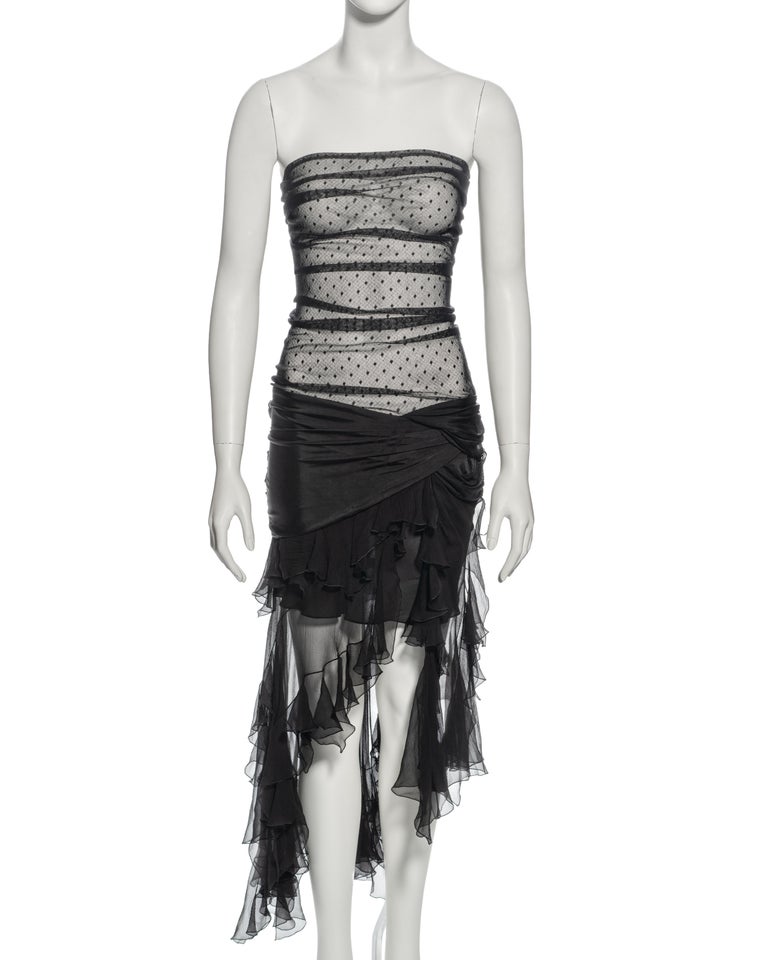 knee length dresses for ladies 2000's Christian Dior by John Galliano Silver & Sheer Ivory Mesh Cone  My  Haute Wardrobe