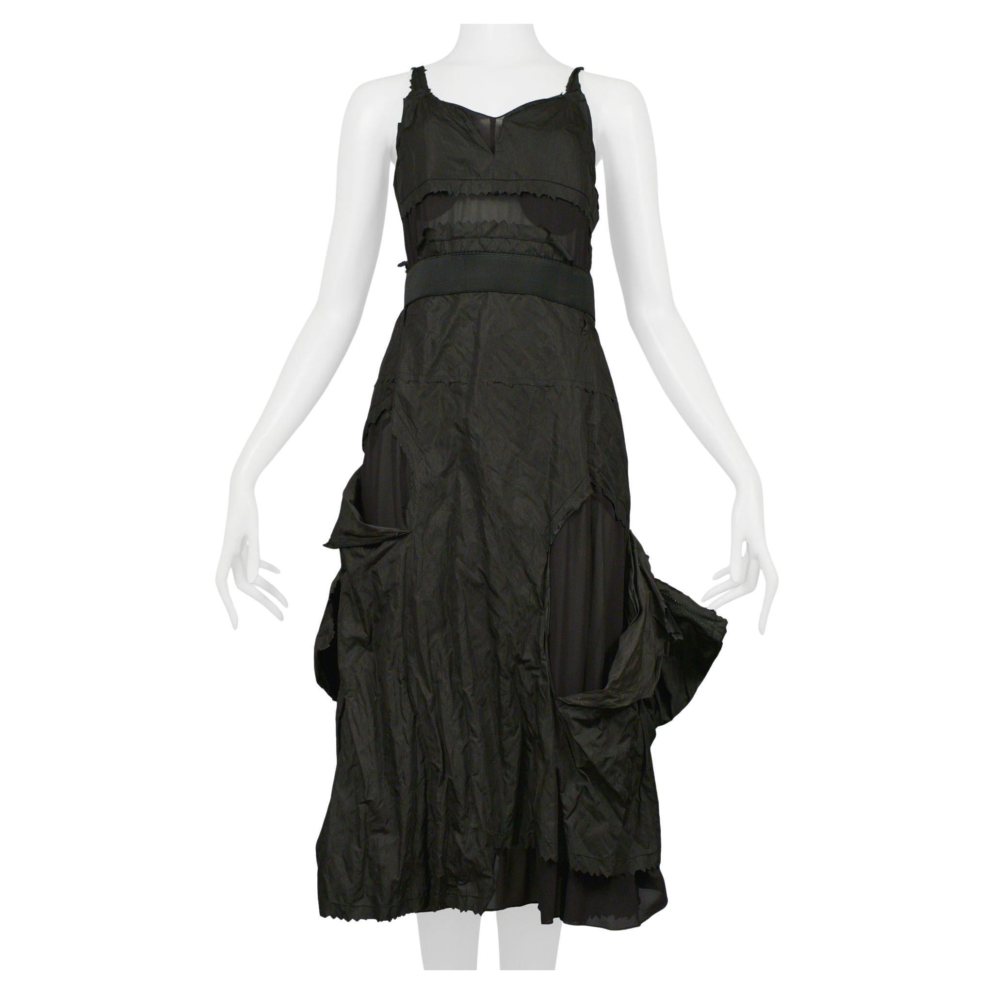 Christian Dior By John Galliano Black Taffeta "Hobo" Party Dress  For Sale
