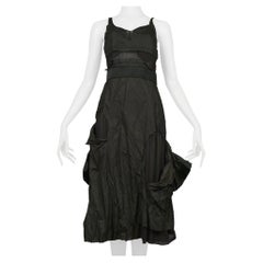 Christian Dior By John Galliano Black Taffeta "Hobo" Party Dress 