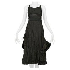 Christian Dior By John Galliano Schwarzes Taft-Partykleid „Hobo“ 