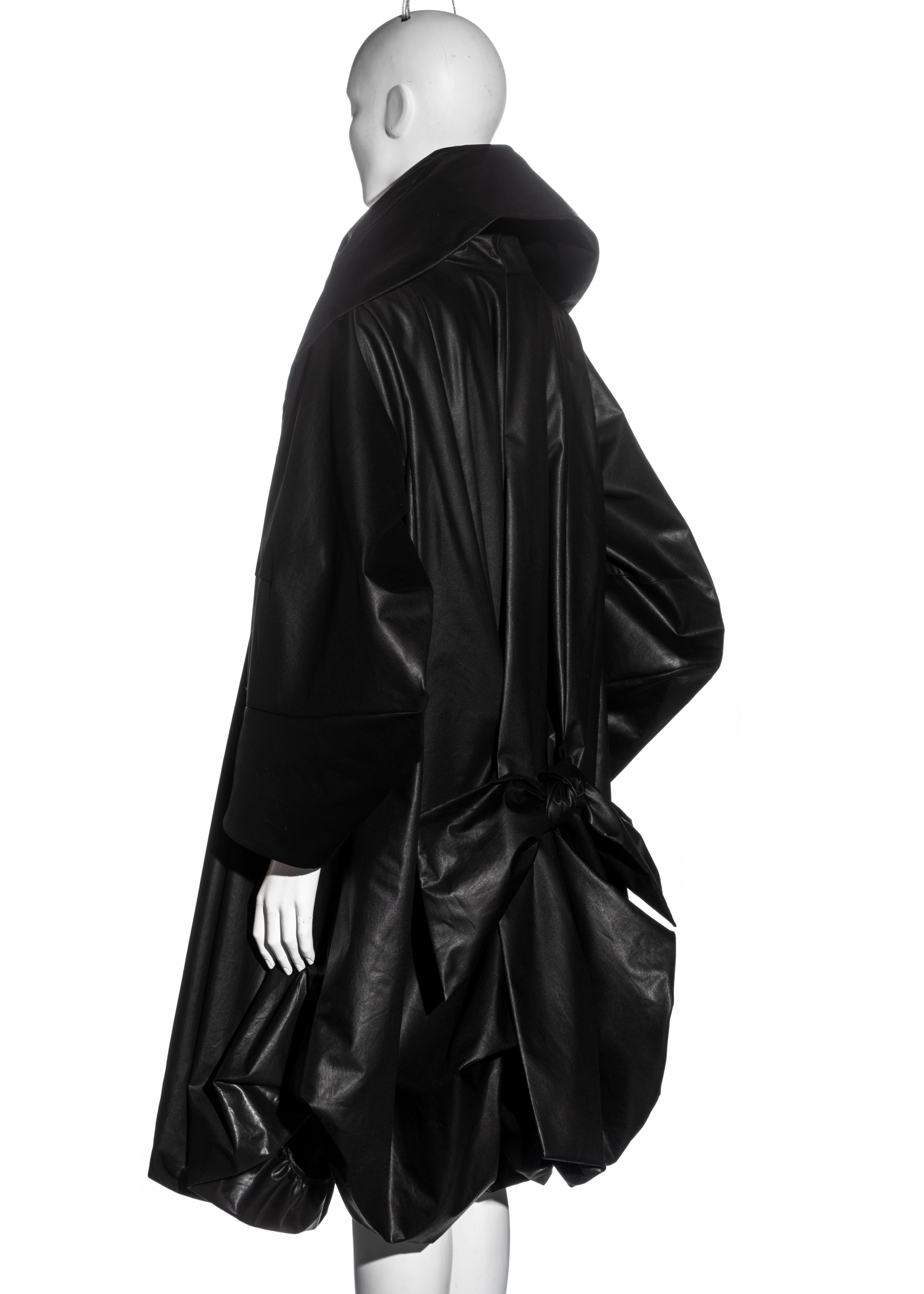 Christian Dior by John Galliano black waxed cotton opera coat, ss 1999 2