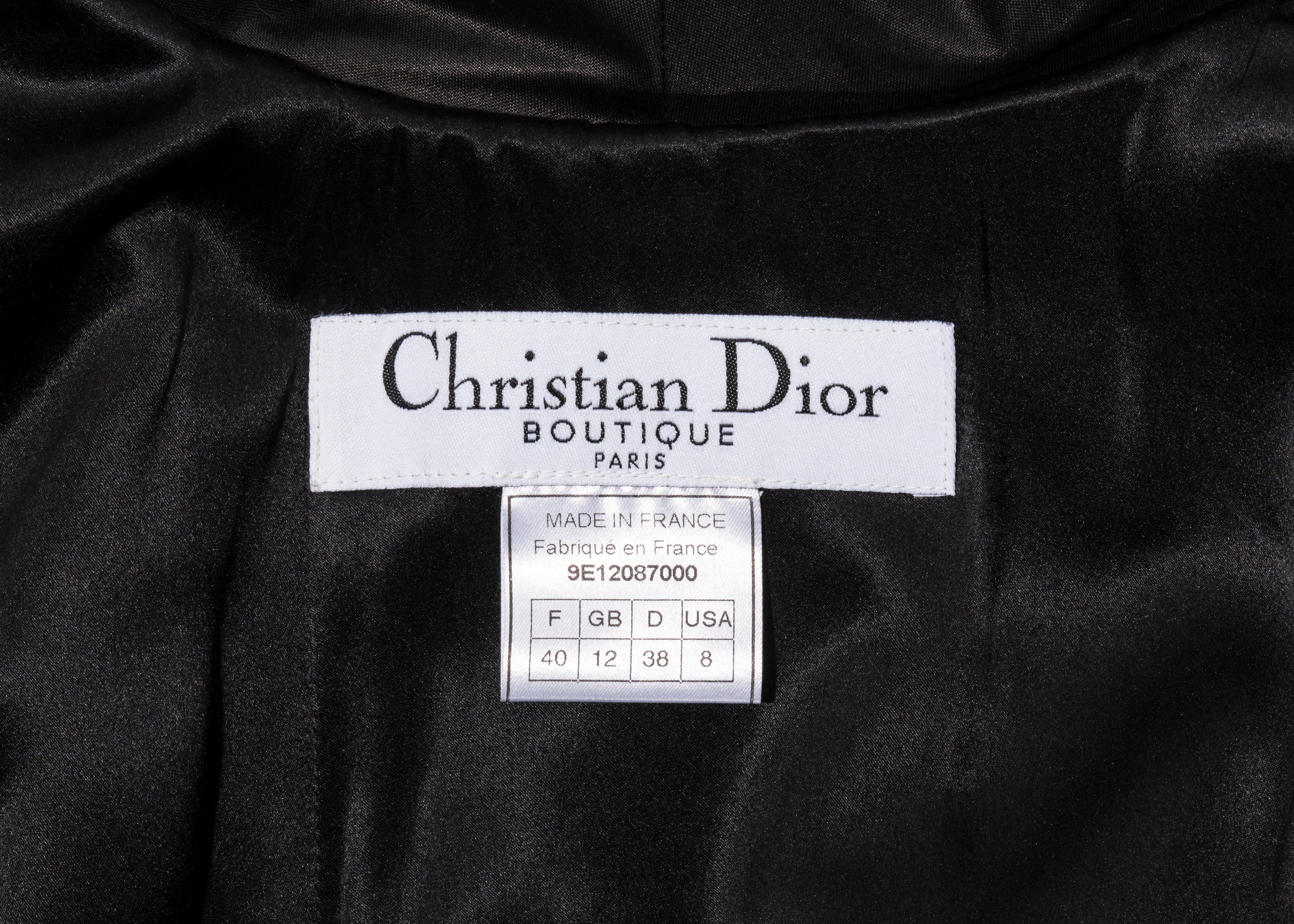 Christian Dior by John Galliano black waxed cotton opera coat, ss 1999 For Sale 8