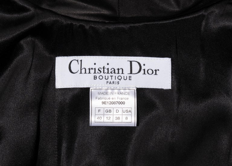Christian Dior by John Galliano black waxed cotton opera coat, ss 1999 ...
