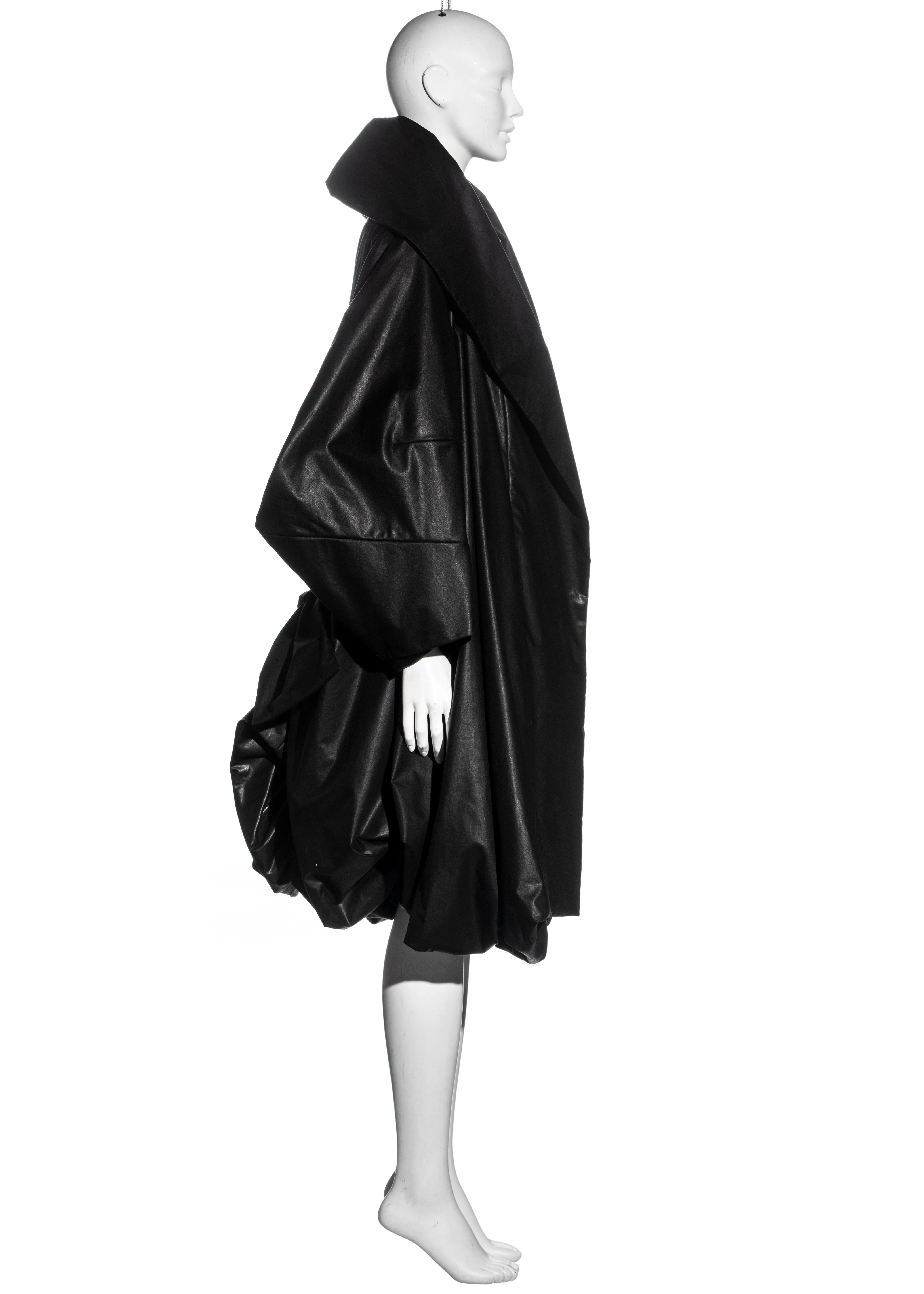 Christian Dior by John Galliano black waxed cotton opera coat, ss 1999 In Excellent Condition In London, GB