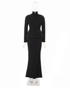 Christian Dior by John Galliano black wool crepe haute-couture bar suit, fw 1998