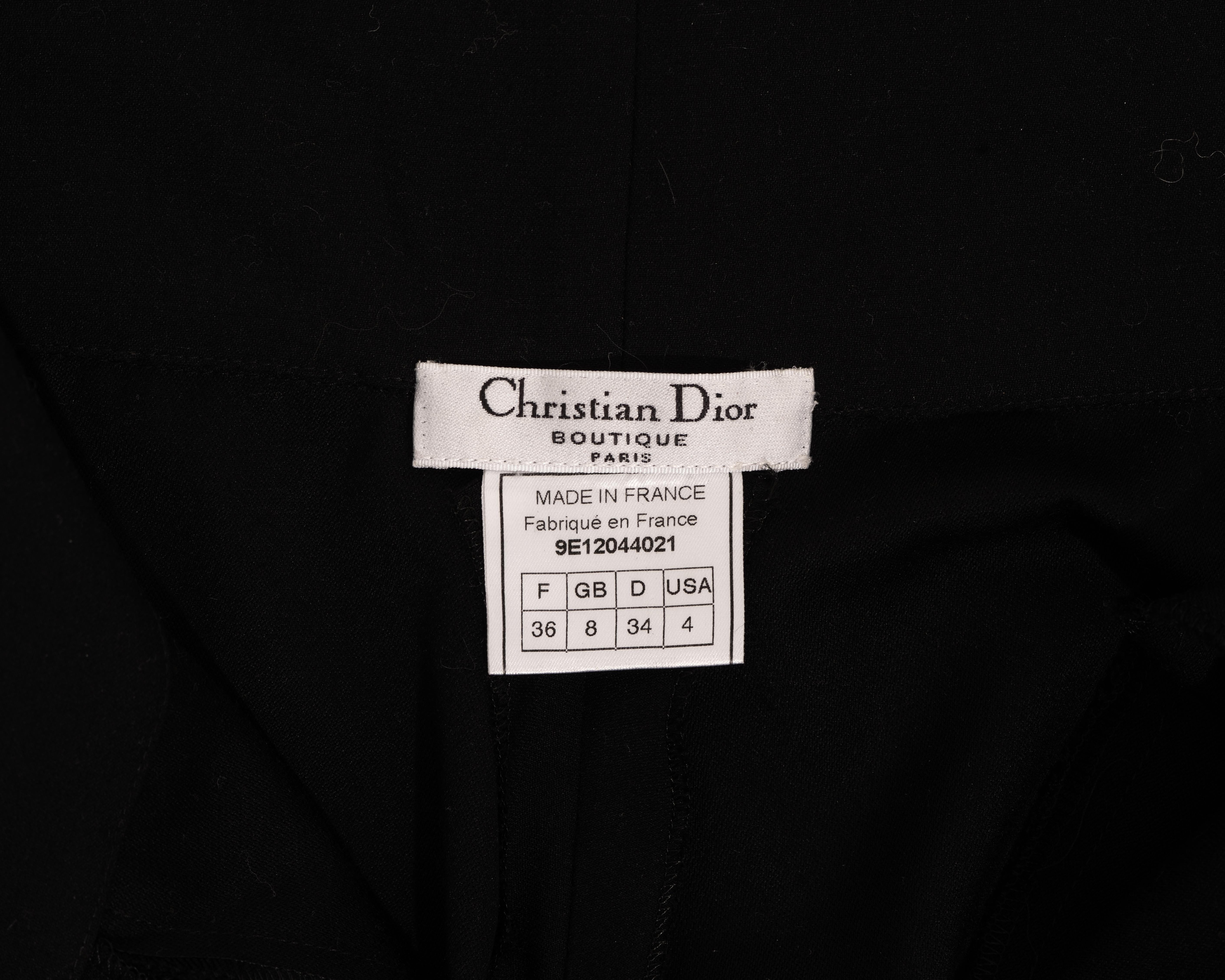 Christian Dior by John Galliano black wool wide leg haram pants, ss 1999 2