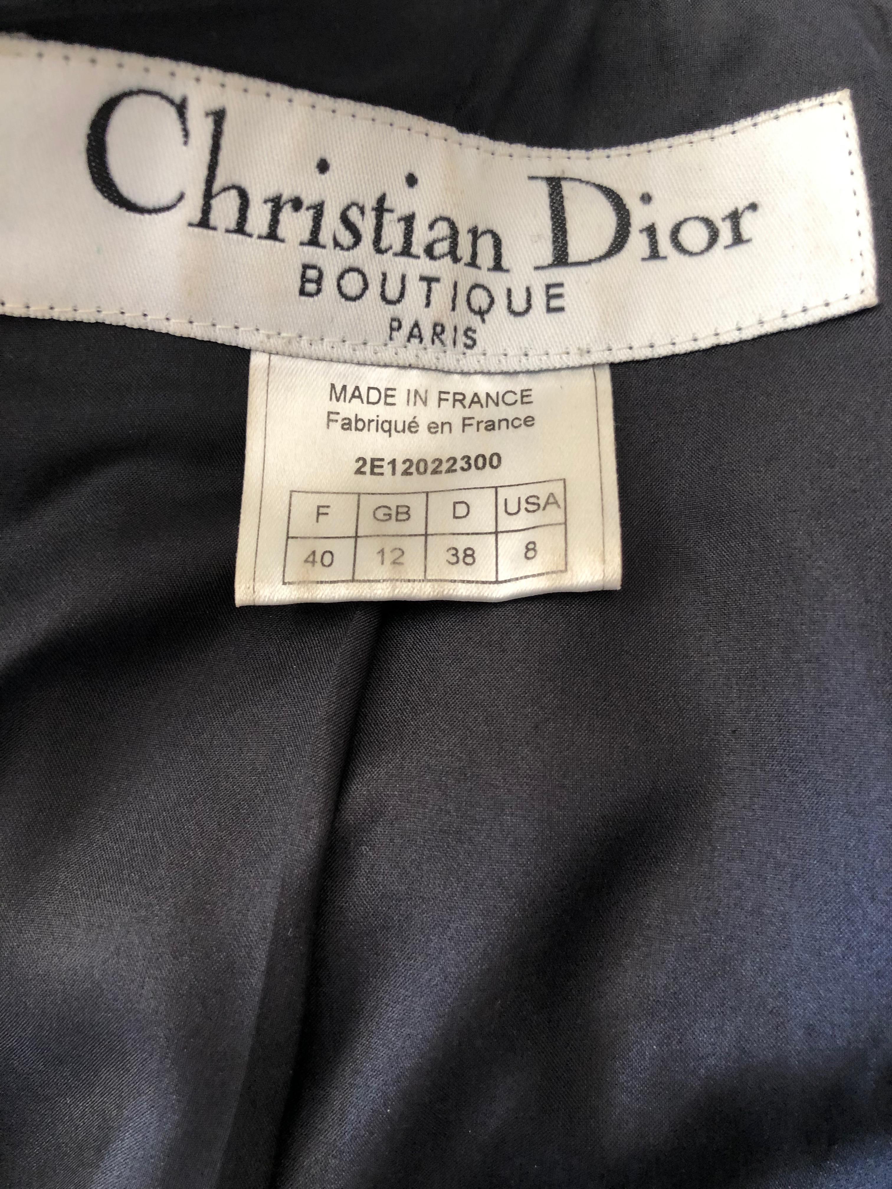 Christian Dior by John Galliano Black  Zip Front Jacket with Corset Lacing For Sale 1