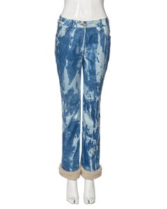Christian Dior by John Galliano Bleached-Denim and Shearling Pants, fw 2000