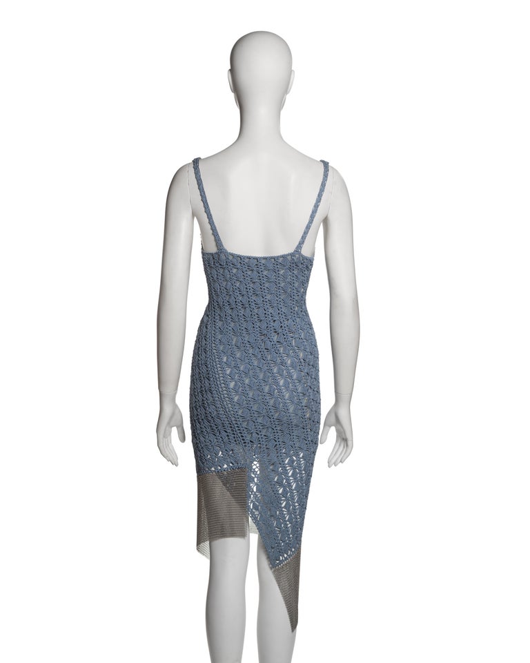 chainmail dress blue LEATHER CHAINMAIL DRESS – OH CICI