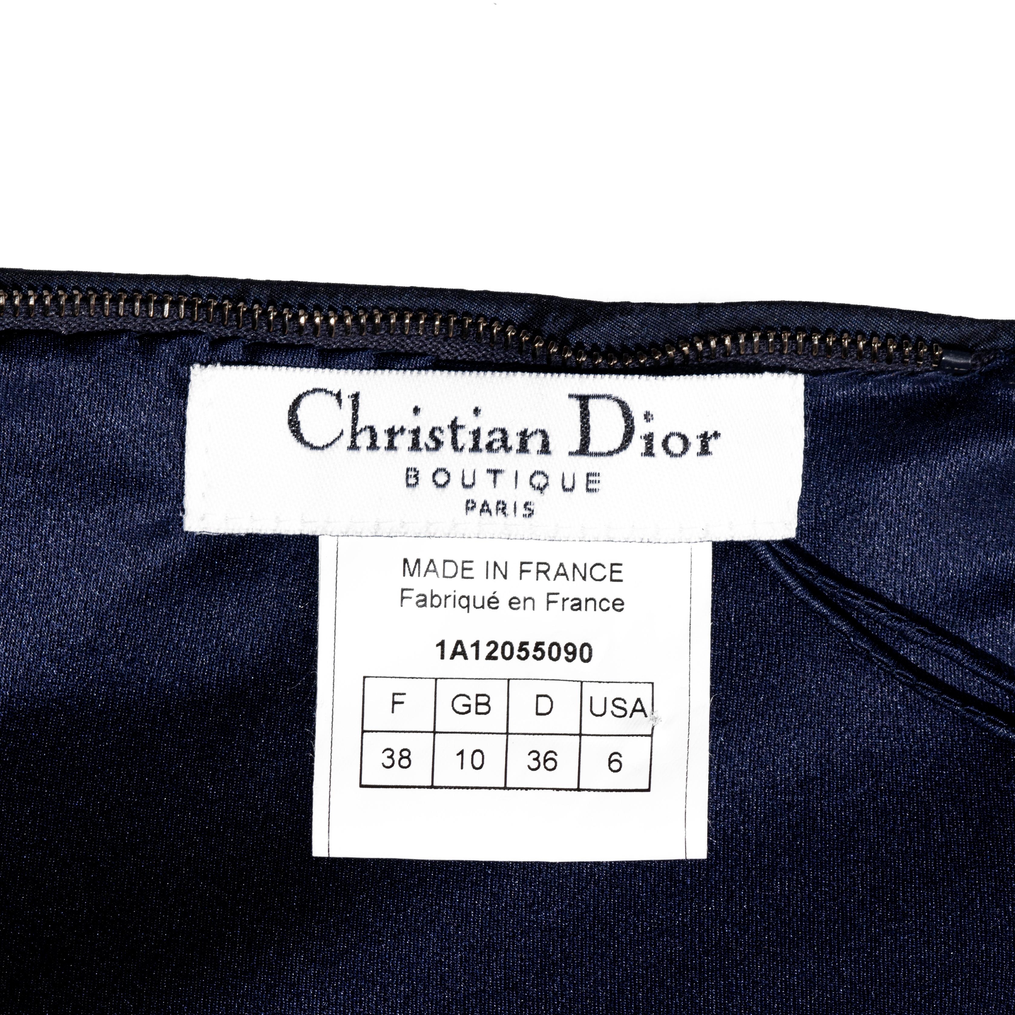 corset en soie bleue Christian Dior par John Galliano, A/H 2001 en vente 7