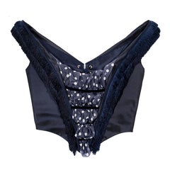 Christian Dior by John Galliano blue silk corset, fw 2001