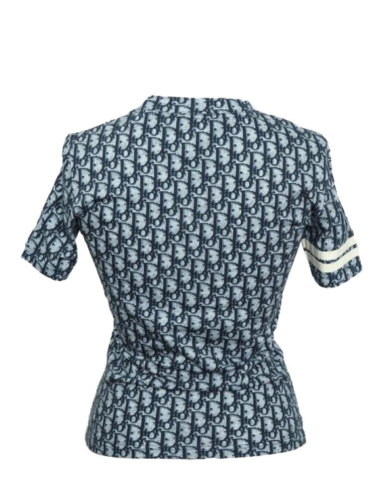 De las mujeres Christian Dior By John Galliano Camiseta Logo Trotter Azul en venta
