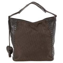 Christian Dior by John Galliano Brown Heart Charm Ethnic Tote Bag