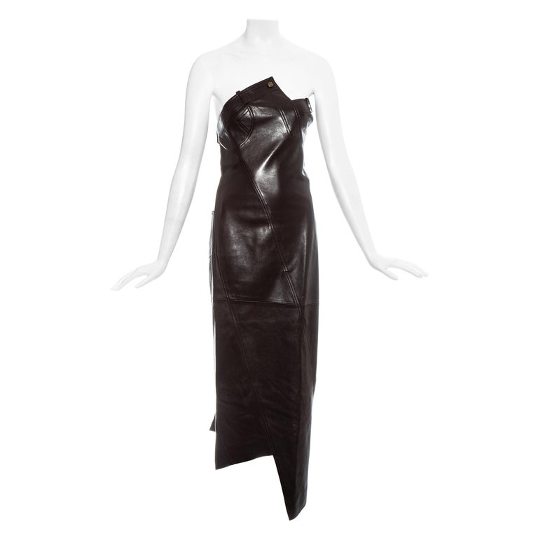 Christian Dior Boutique Paris Leather Dress By John Galliano
