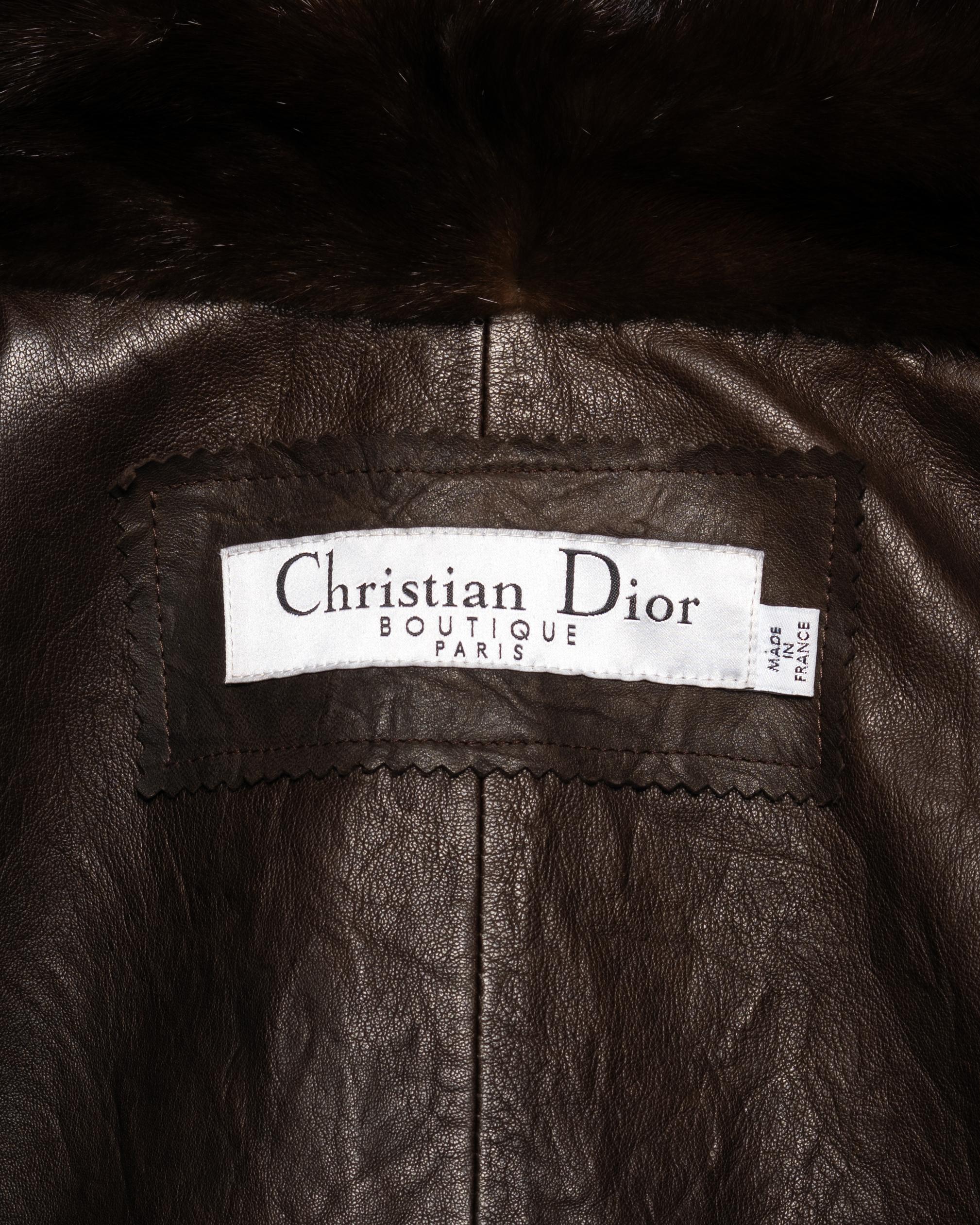 Christian Dior by John Galliano Brown Sheared Mink Coat, FW 2006 For Sale 7