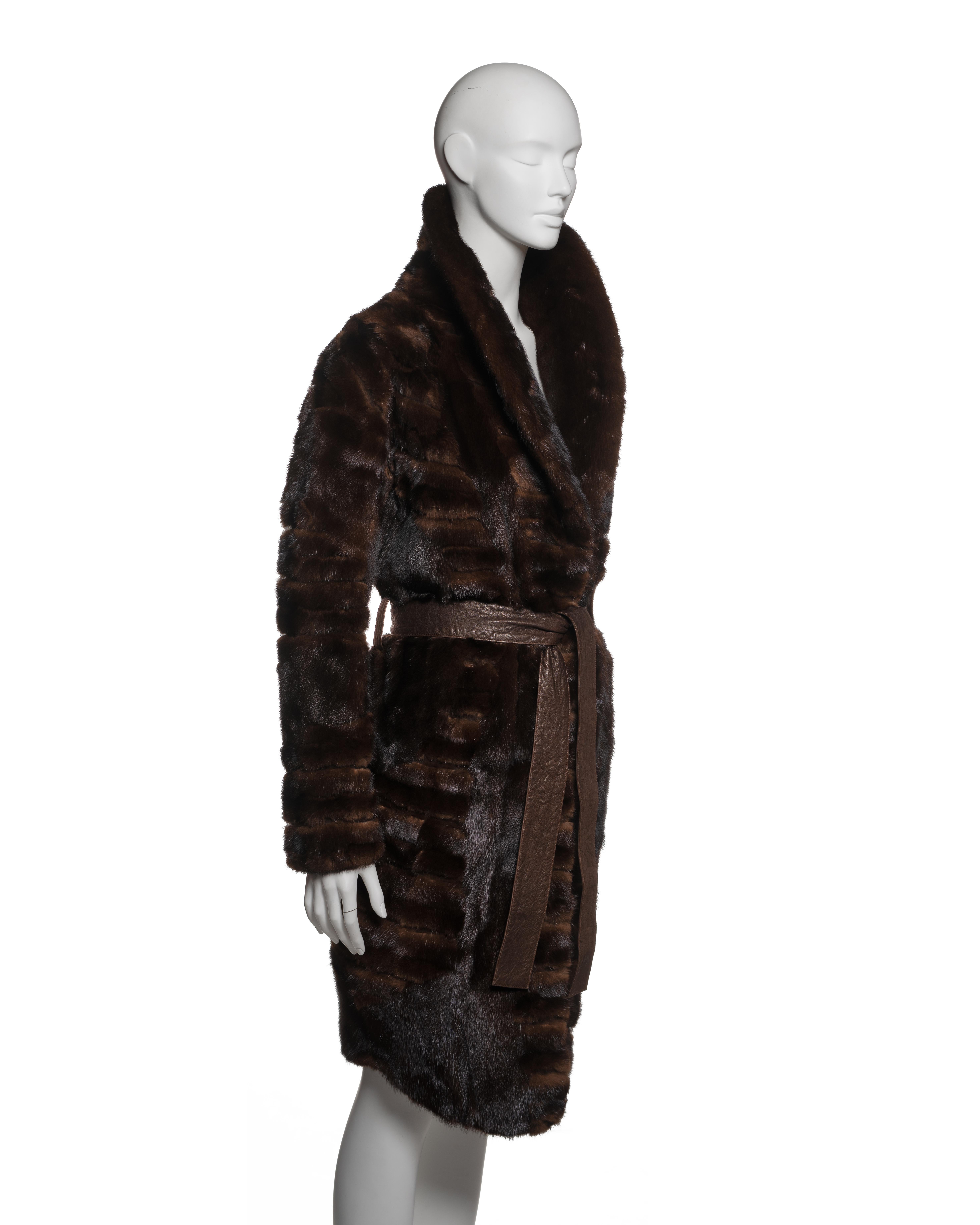 Christian Dior by John Galliano Brown Sheared Mink Coat, FW 2006 In Excellent Condition For Sale In London, GB