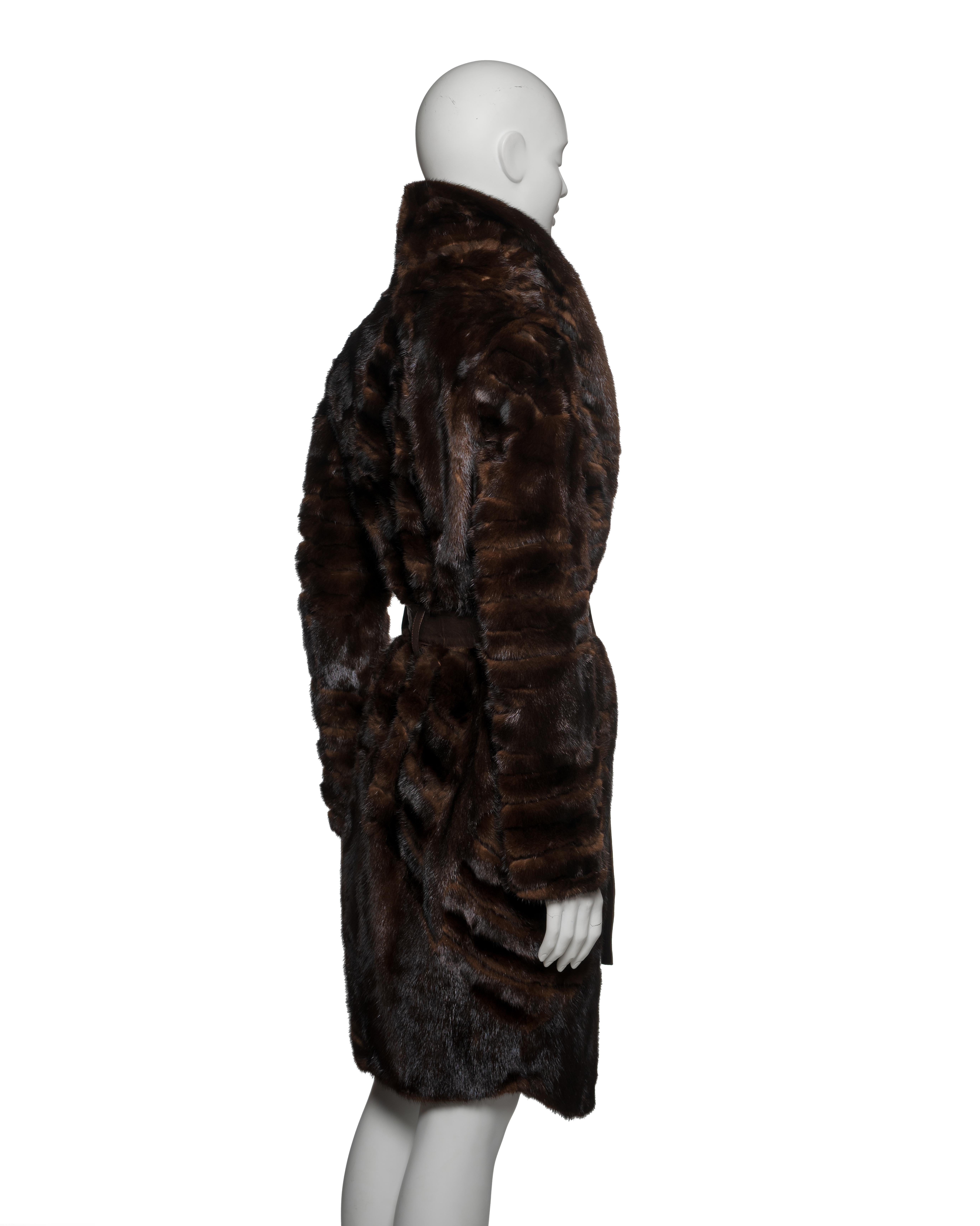 Christian Dior by John Galliano Brown Sheared Mink Coat, FW 2006 For Sale 1